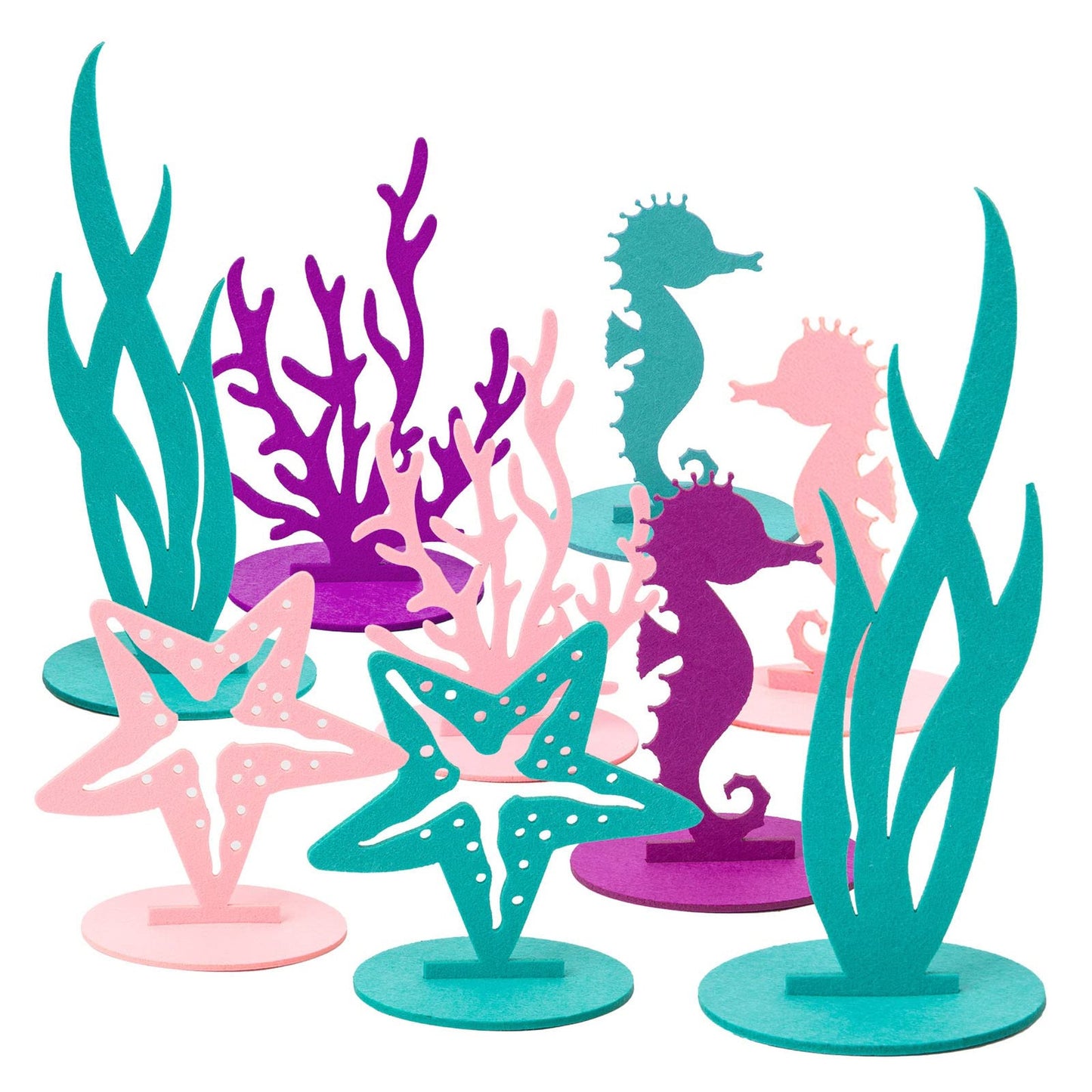 Mermaid Party Decorations 20Pcs Felt Table Centerpieces