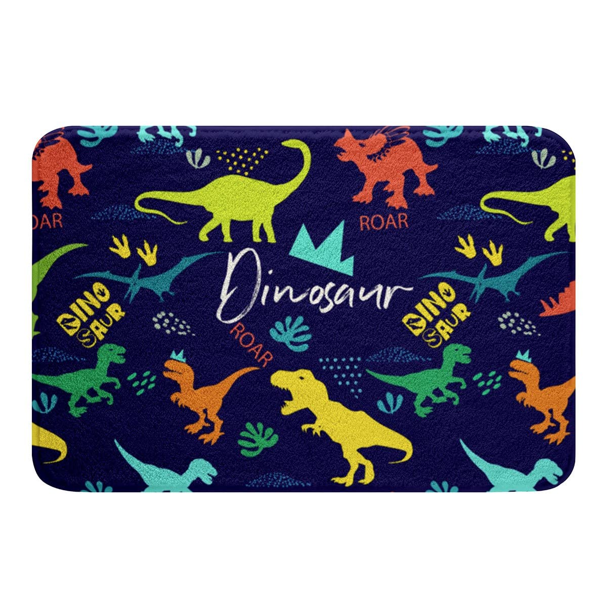 Dinosaur Bath Rug Boys Animal Cartoon Microfiber 20x32