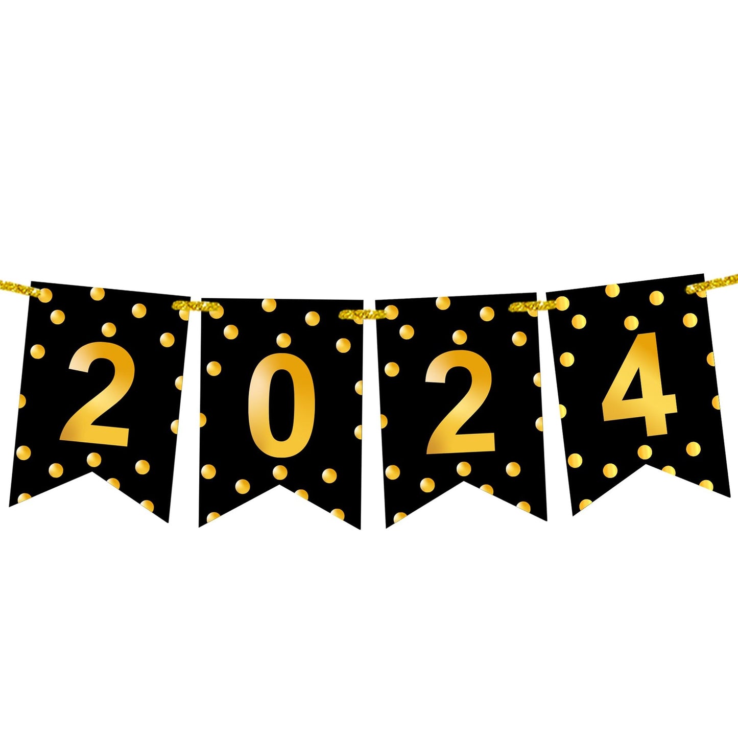 Black and Gold Graduation Banner 8 Feet for 2024 Celebration