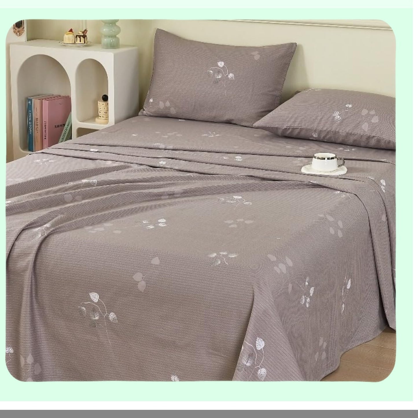 CoolBreeze 620 Thread Count Cotton Queen Sheet Set - Deep Pocket Fitted Sheet, Flat Sheet, 2 Pillow Cases - Soft & Breathable Cooling Bed Sheets - Aspen White