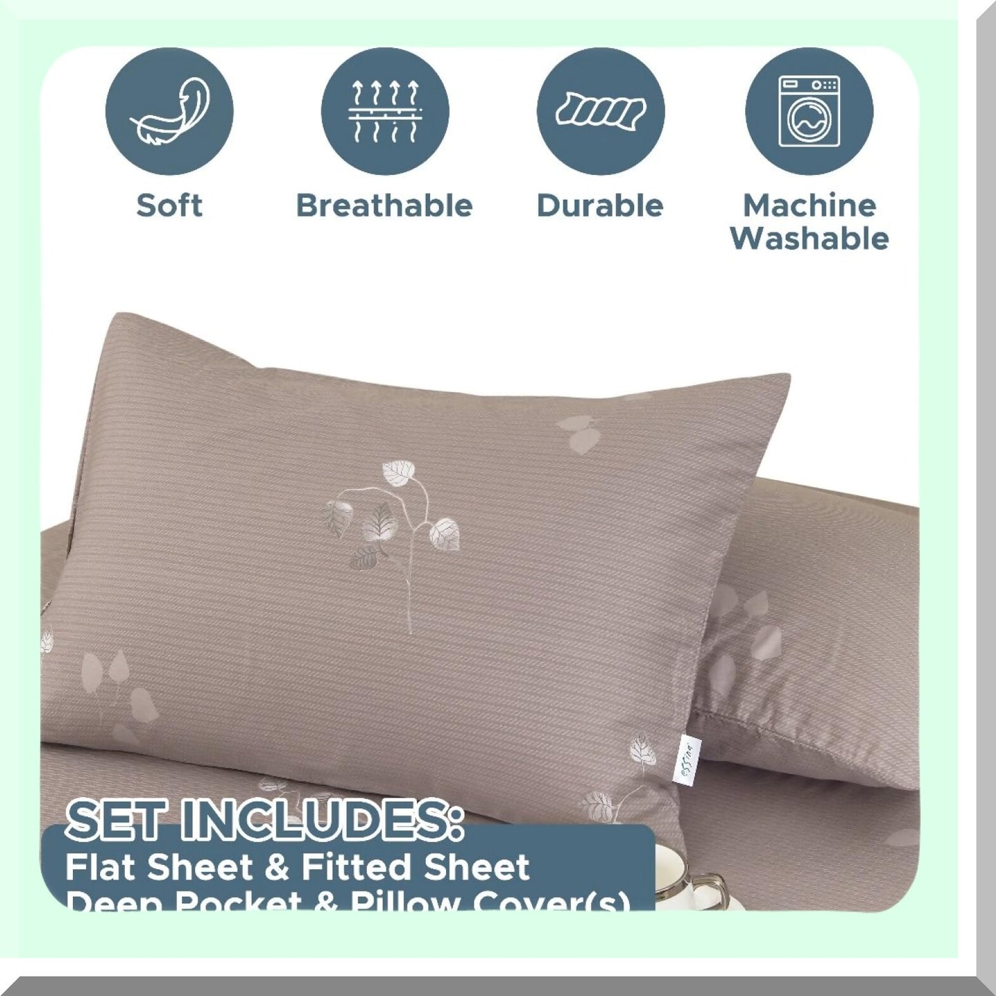 CoolBreeze 620 Thread Count Cotton Queen Sheet Set - Deep Pocket Fitted Sheet, Flat Sheet, 2 Pillow Cases - Soft & Breathable Cooling Bed Sheets - Aspen White