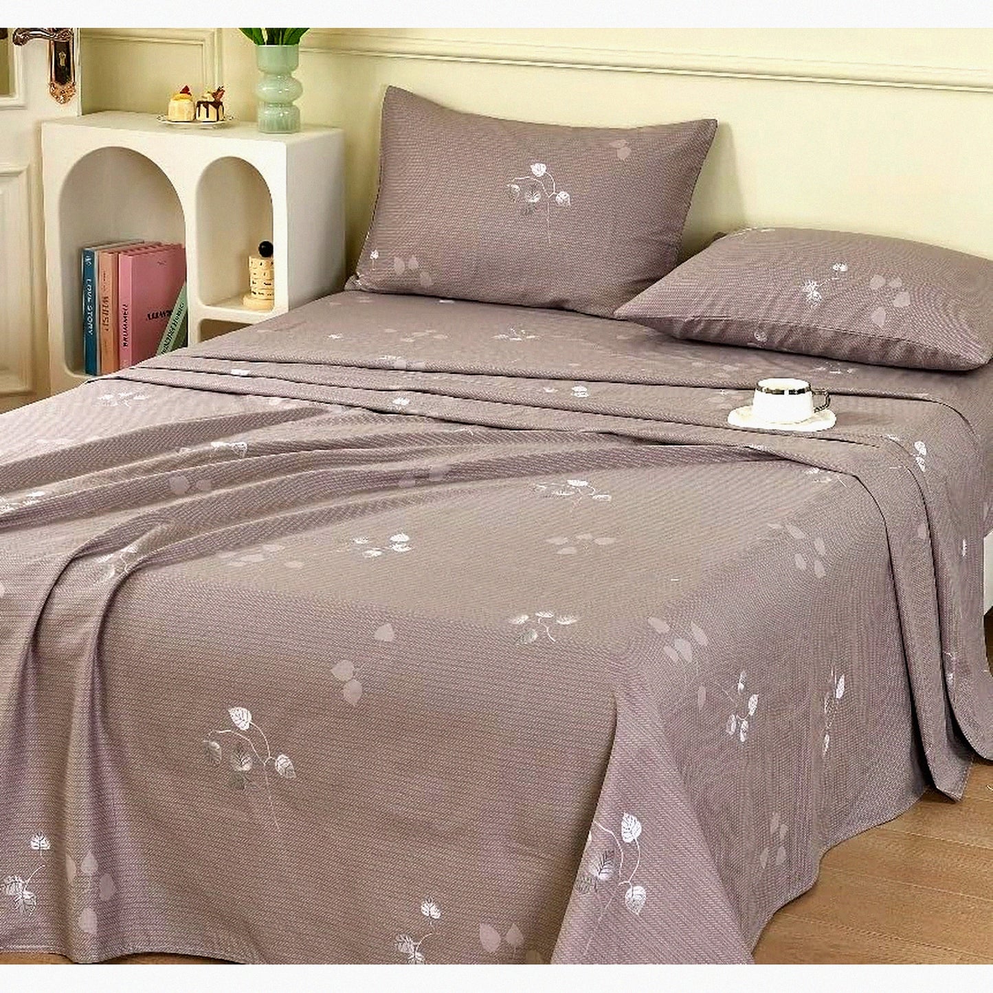 CoolBreeze 620 Thread Count Cotton Queen Sheet Set - Deep Pocket Fitted Sheet, Flat Sheet, 2 Pillow Cases - Soft & Breathable Cooling Bed Sheets - Aspen White