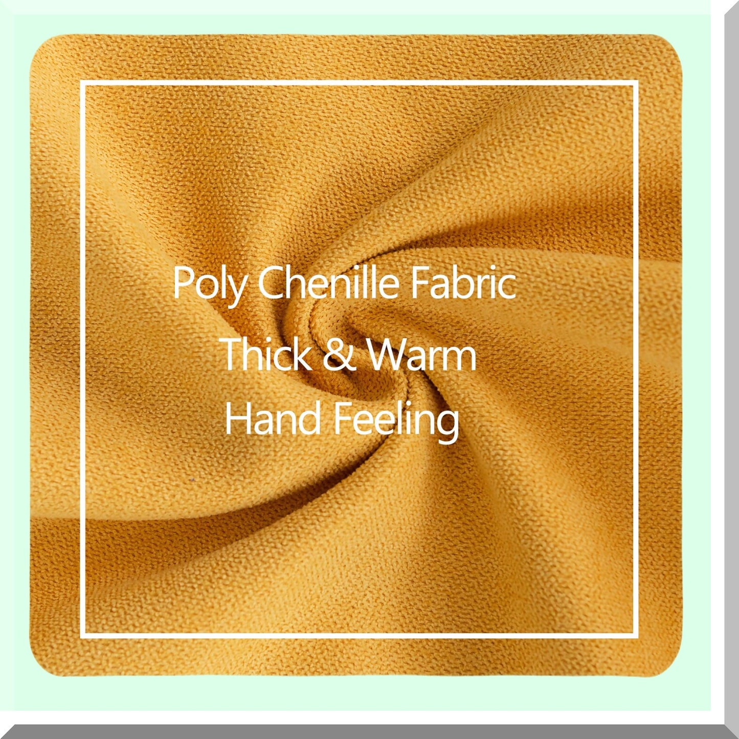 Lemon Yellow Chenille Throw Pillow Covers - Set of 2 Square Decorative Cushion Covers for Bed Couch Sofa Bench - 18 x 18 inch