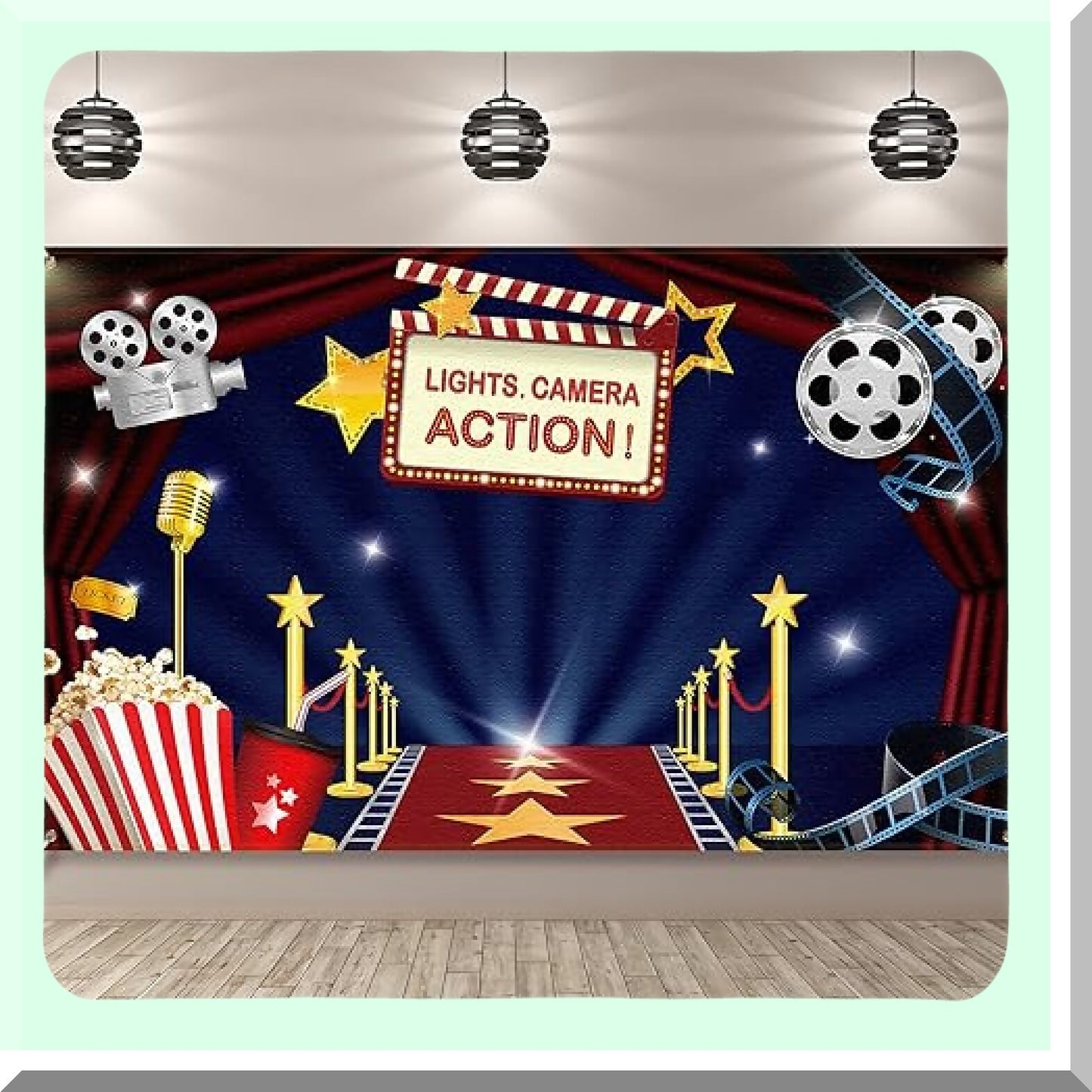 Movie Night Party Backdrop for Events and Photos