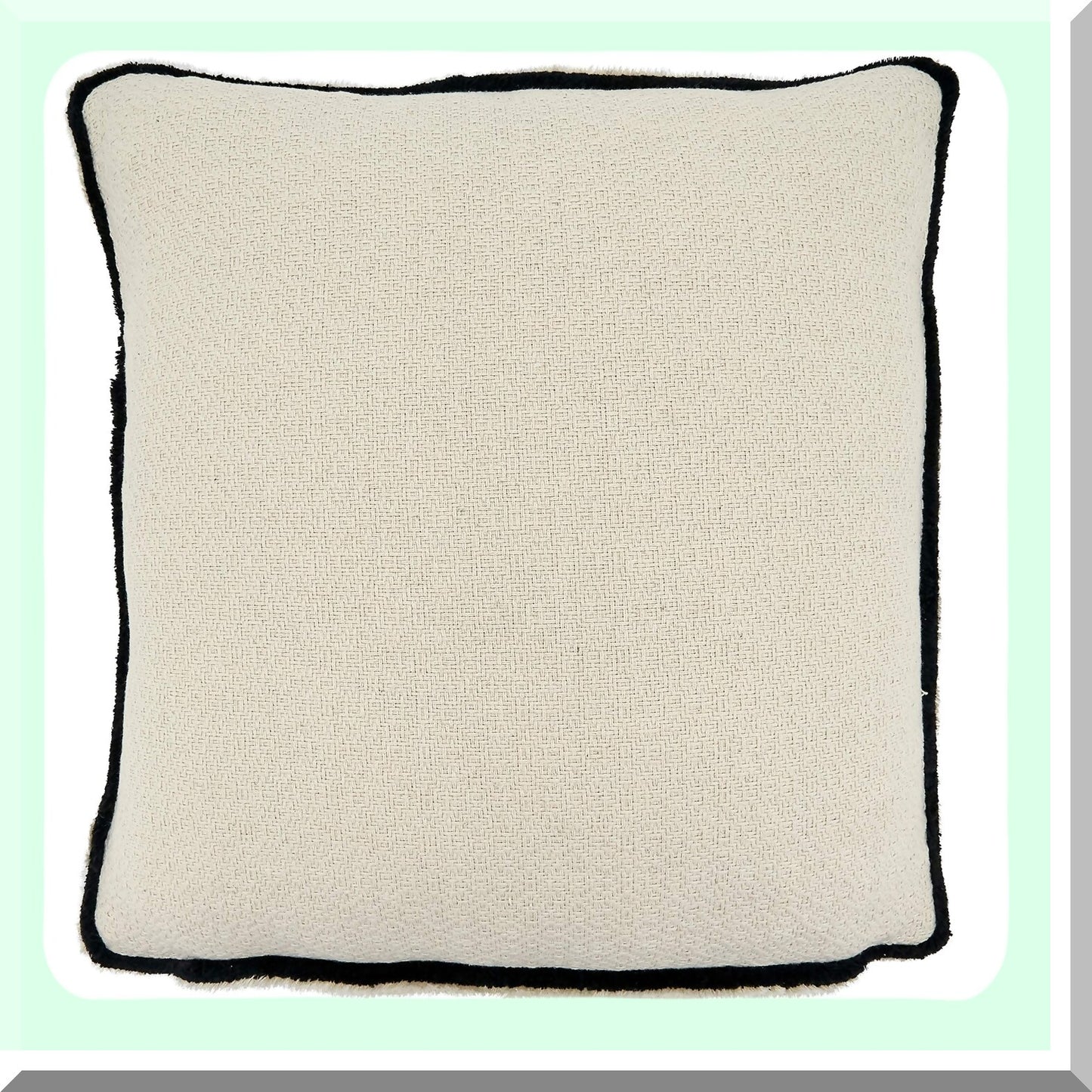 Monochrome Reversible Pillow Cover - 18 Inch - Black and White - Decorative Throw Cushion - Home Decor Accent - Modern Design - Noir Blanc Collection