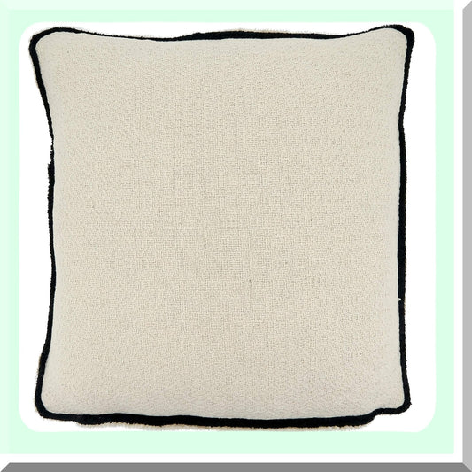 Monochrome Reversible Pillow Cover - 18 Inch - Black and White - Decorative Throw Cushion - Home Decor Accent - Modern Design - Noir Blanc Collection