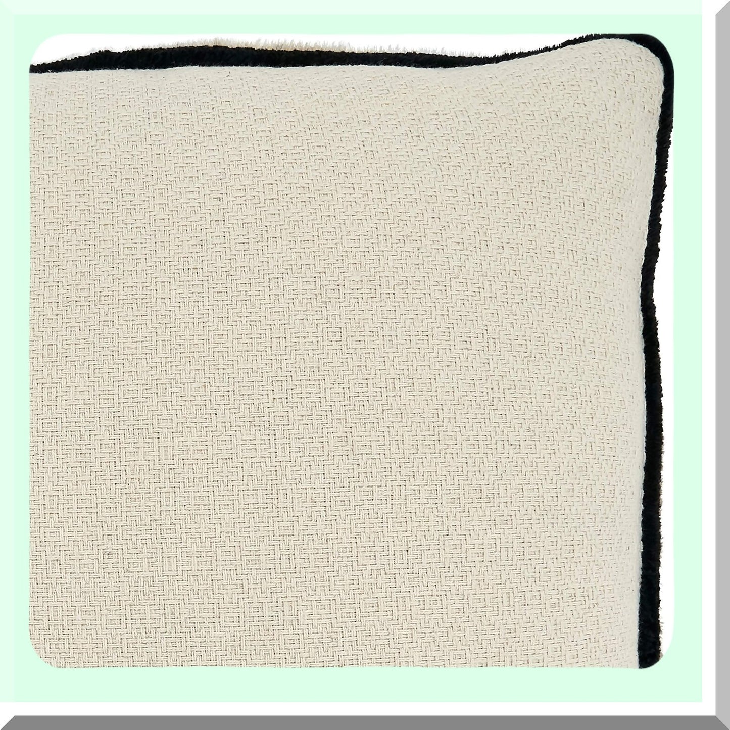 Monochrome Reversible Pillow Cover - 18 Inch - Black and White - Decorative Throw Cushion - Home Decor Accent - Modern Design - Noir Blanc Collection