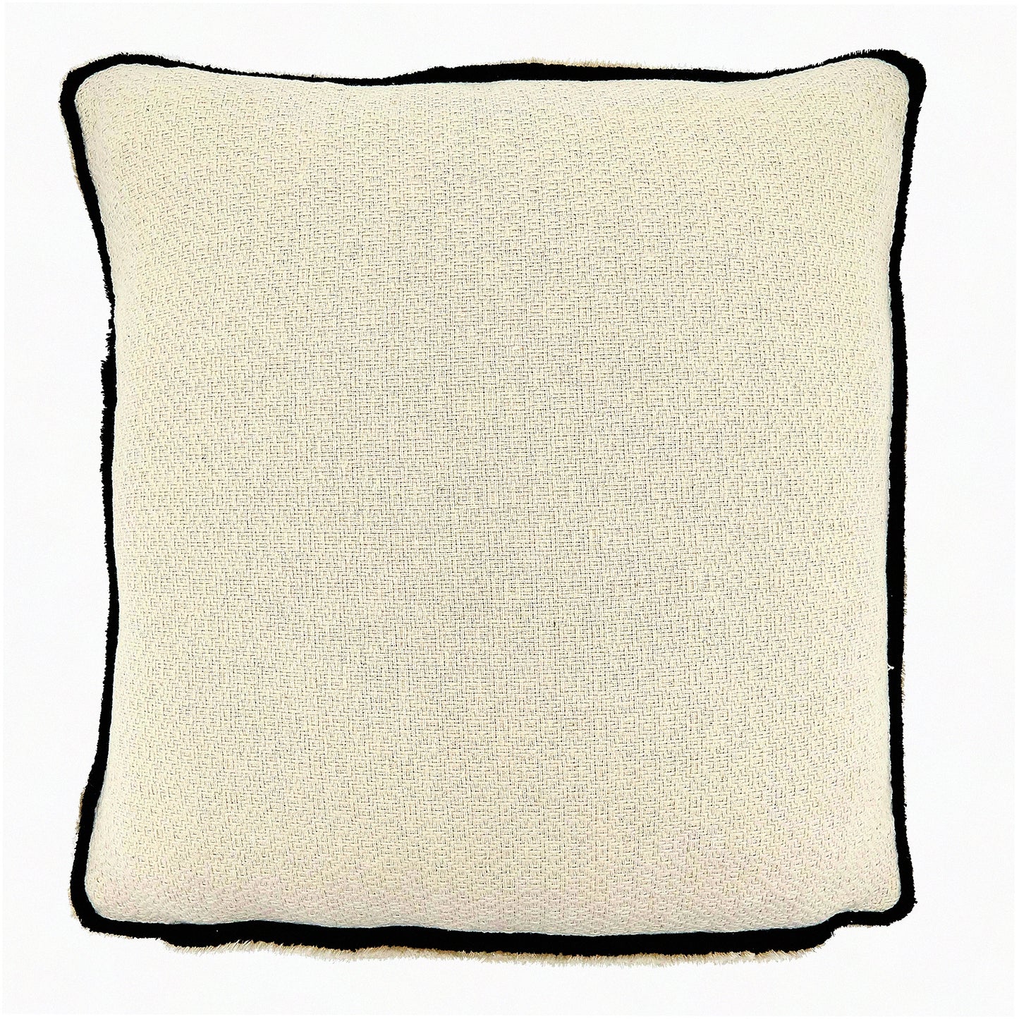 Monochrome Reversible Pillow Cover - 18 Inch - Black and White - Decorative Throw Cushion - Home Decor Accent - Modern Design - Noir Blanc Collection