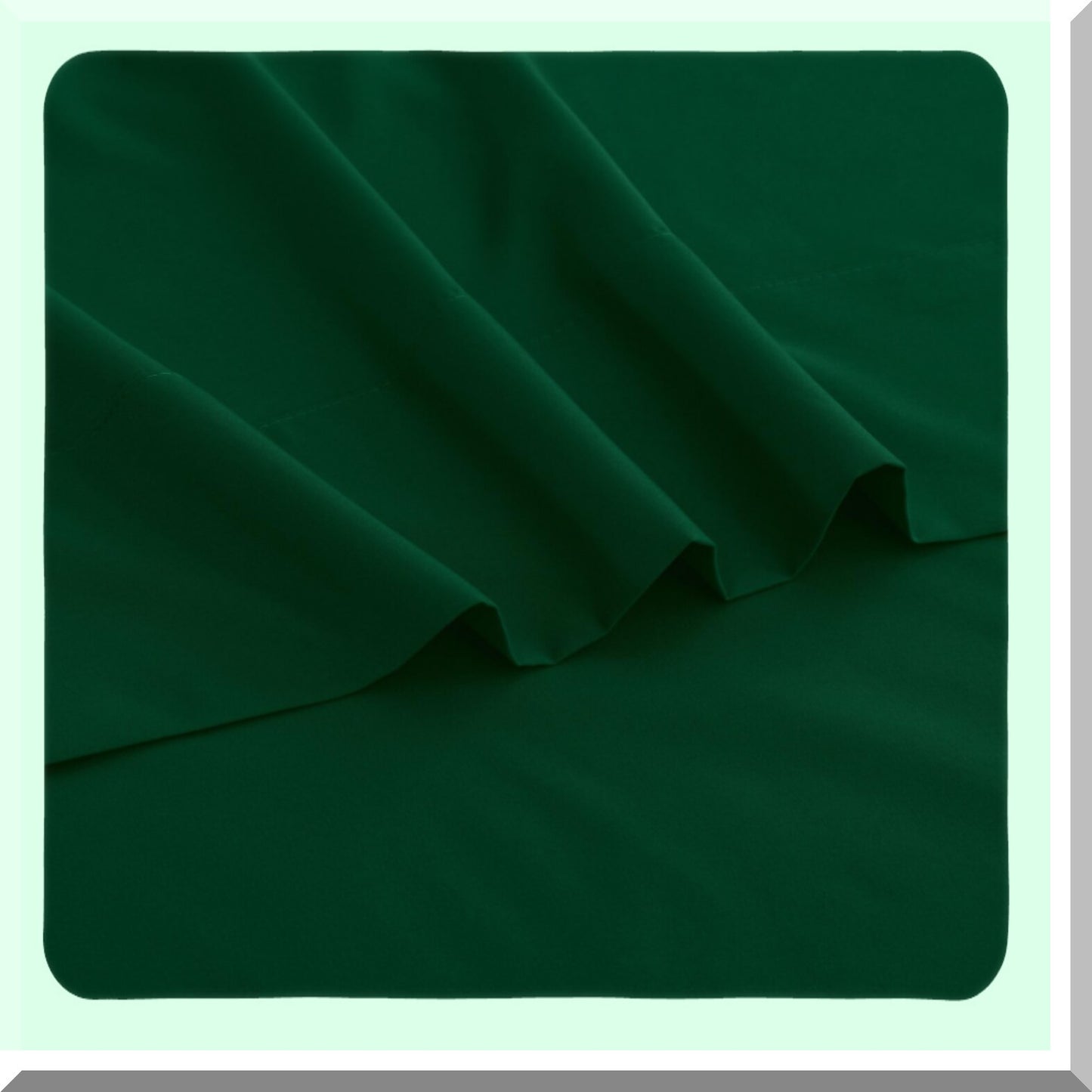 Luxury Forest Green Microfiber Bedding Set - Ultra Soft Brushed Sheets, Fade Resistant 1800 Series, Deep Pocket Pillowcases - 4 Piece Set