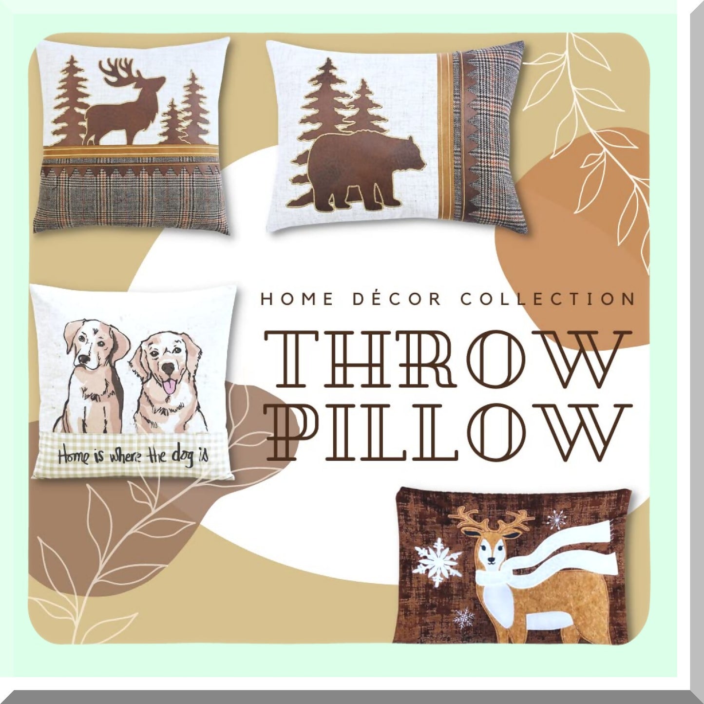 Snowflake Sparkle Pillow - 14"x14" Silver Accent Cushion, Let It Snow Collection, Bright Polyester Throw Pillow