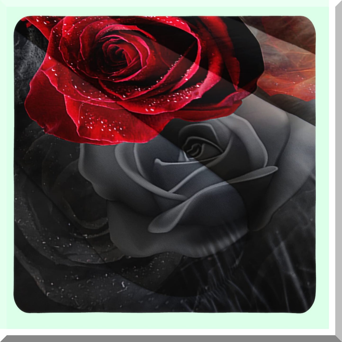 Luxury Skull Rose Comforter Set - Full Size Bedding for Men with Smoke Fog Print - Romantic Bedroom Decor in Nature Grey and Black - Includes 1 Comforter and 2 Pillowcases