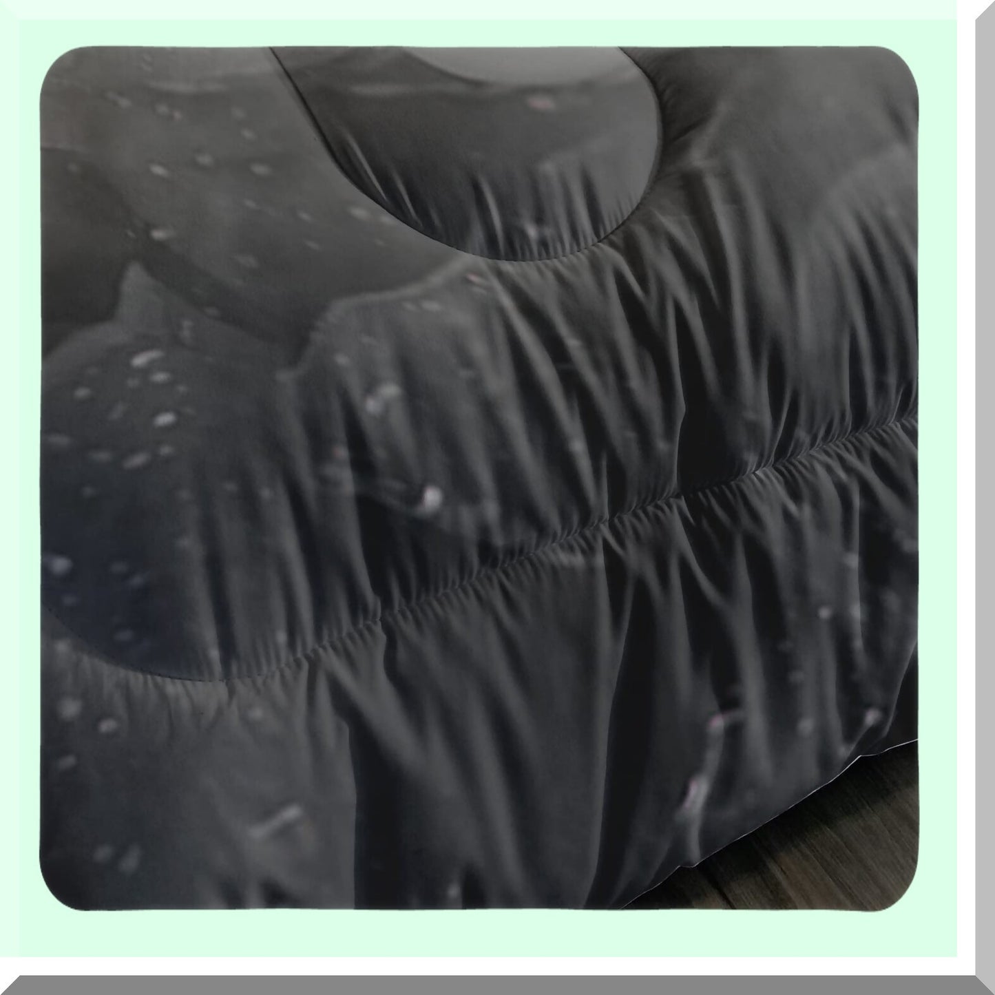 Luxury Skull Rose Comforter Set - Full Size Bedding for Men with Smoke Fog Print - Romantic Bedroom Decor in Nature Grey and Black - Includes 1 Comforter and 2 Pillowcases