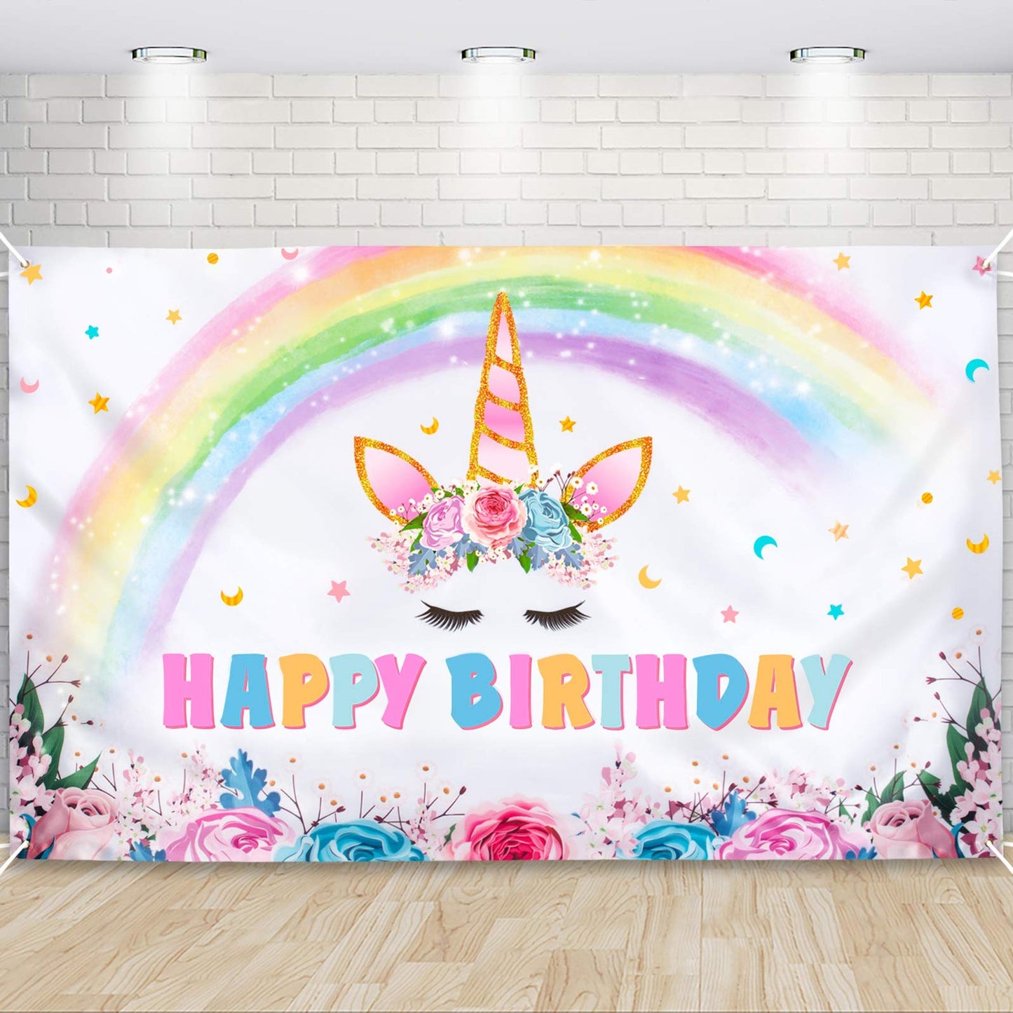 Unicorn Backdrop for Girls Birthday Party Decorations