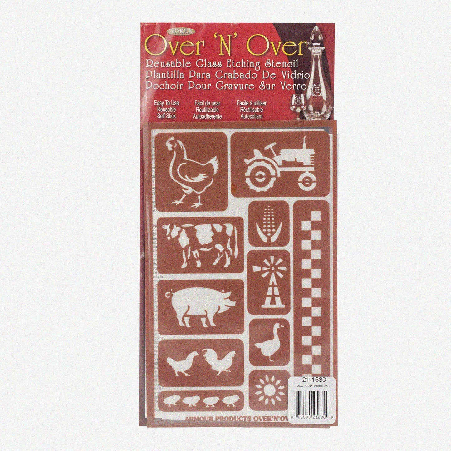 Farm Friends Tractor Etching Stencil Set