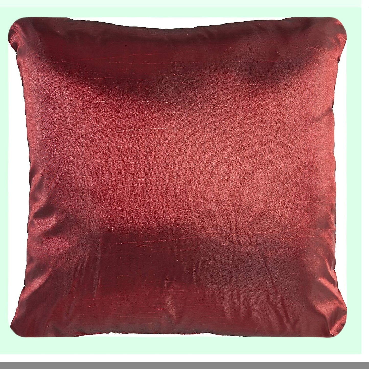 Vintage Floral Chenille Burgundy Cushion Cover - 18" x 18"