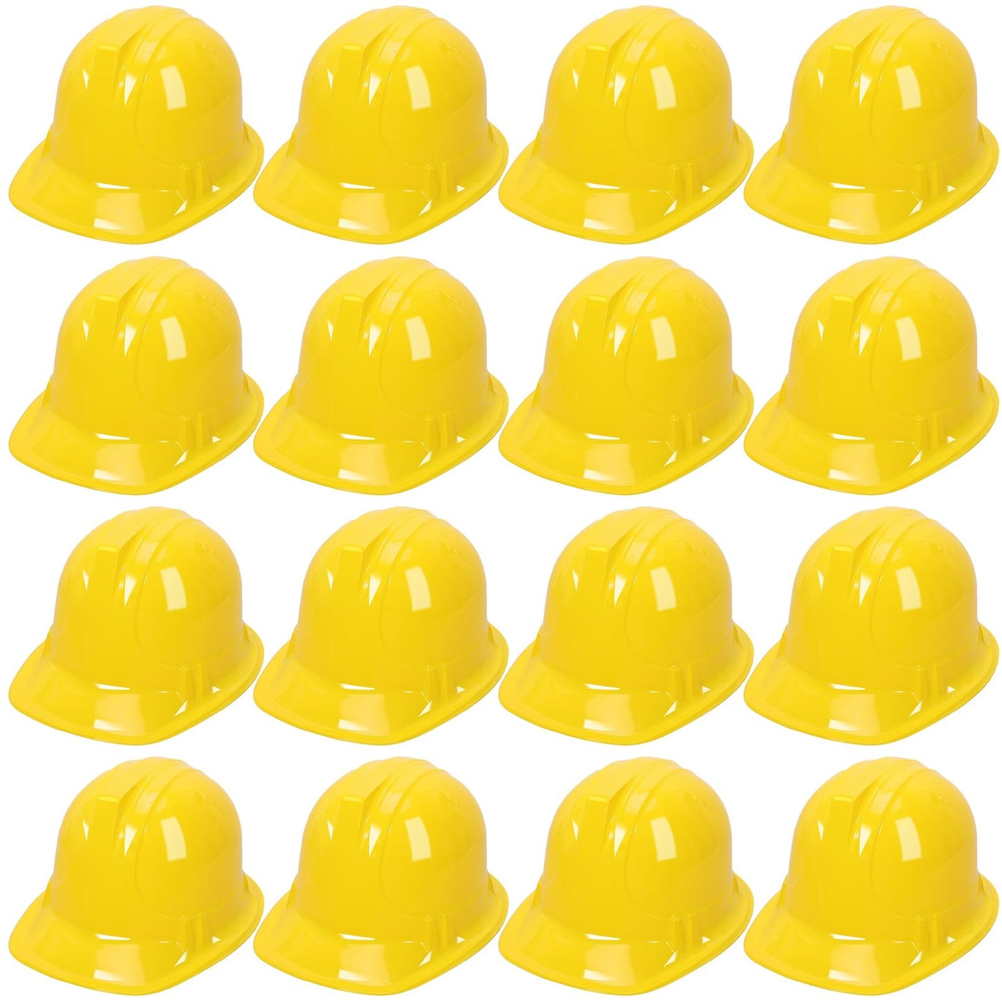 Construction Crew Party Pack - 16 Yellow Hard Hats for Kids! Perfect for Construction Themed Parties, Dress Up, and Playtime. Let the fun begin!