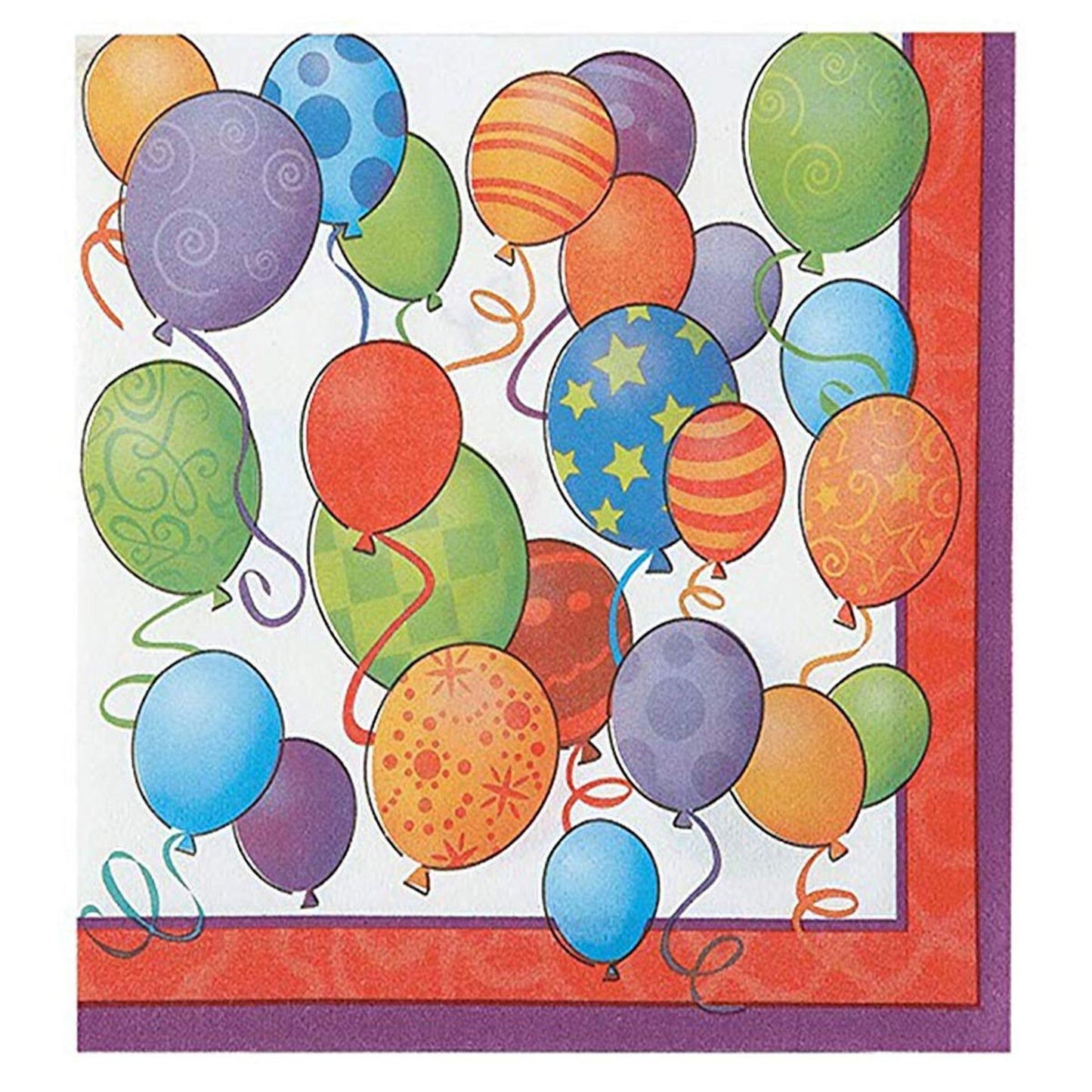 Balloons Birthday Party Napkins 16 Pack