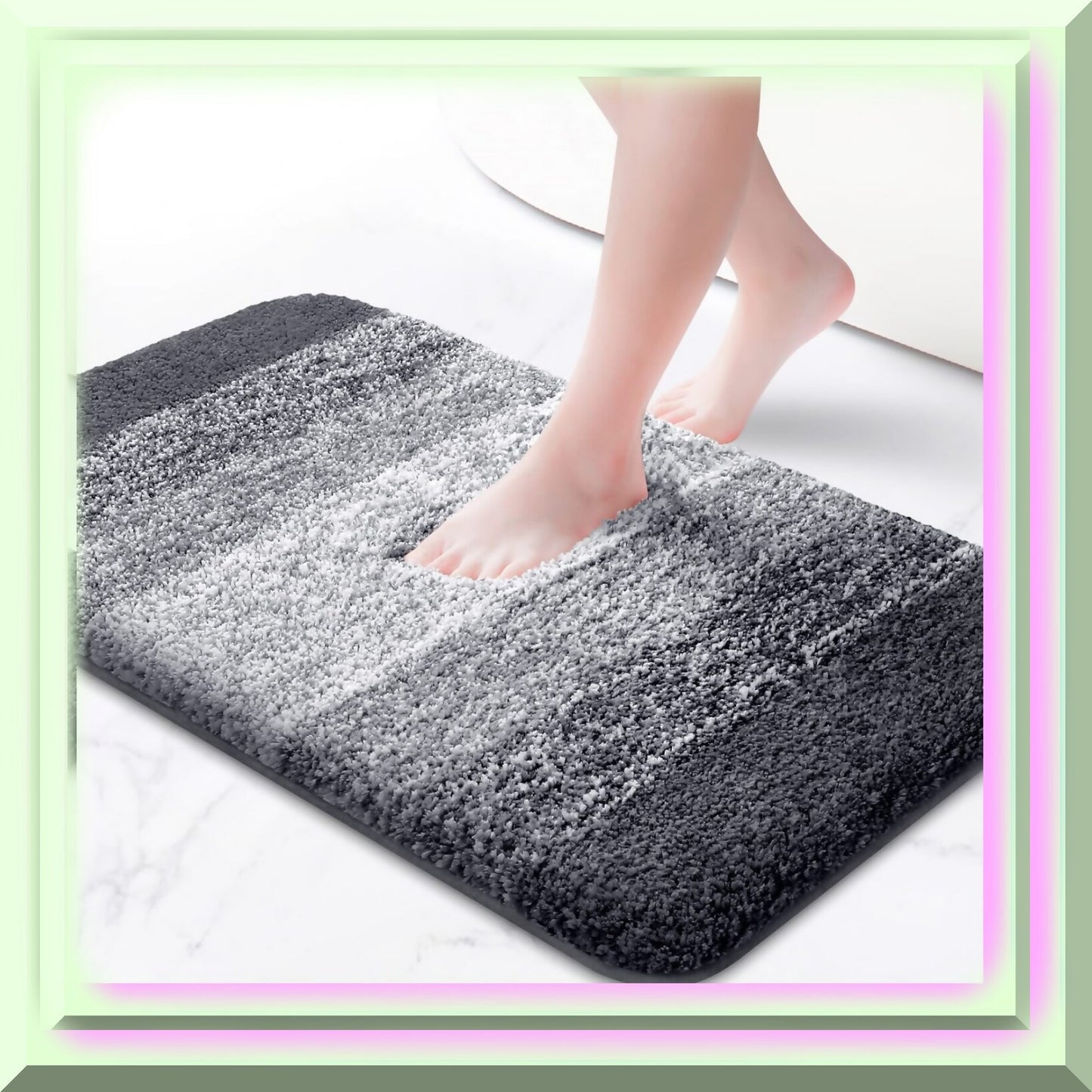 Bathroom Rug 16"x24" Soft Shaggy Absorbent Non Slip