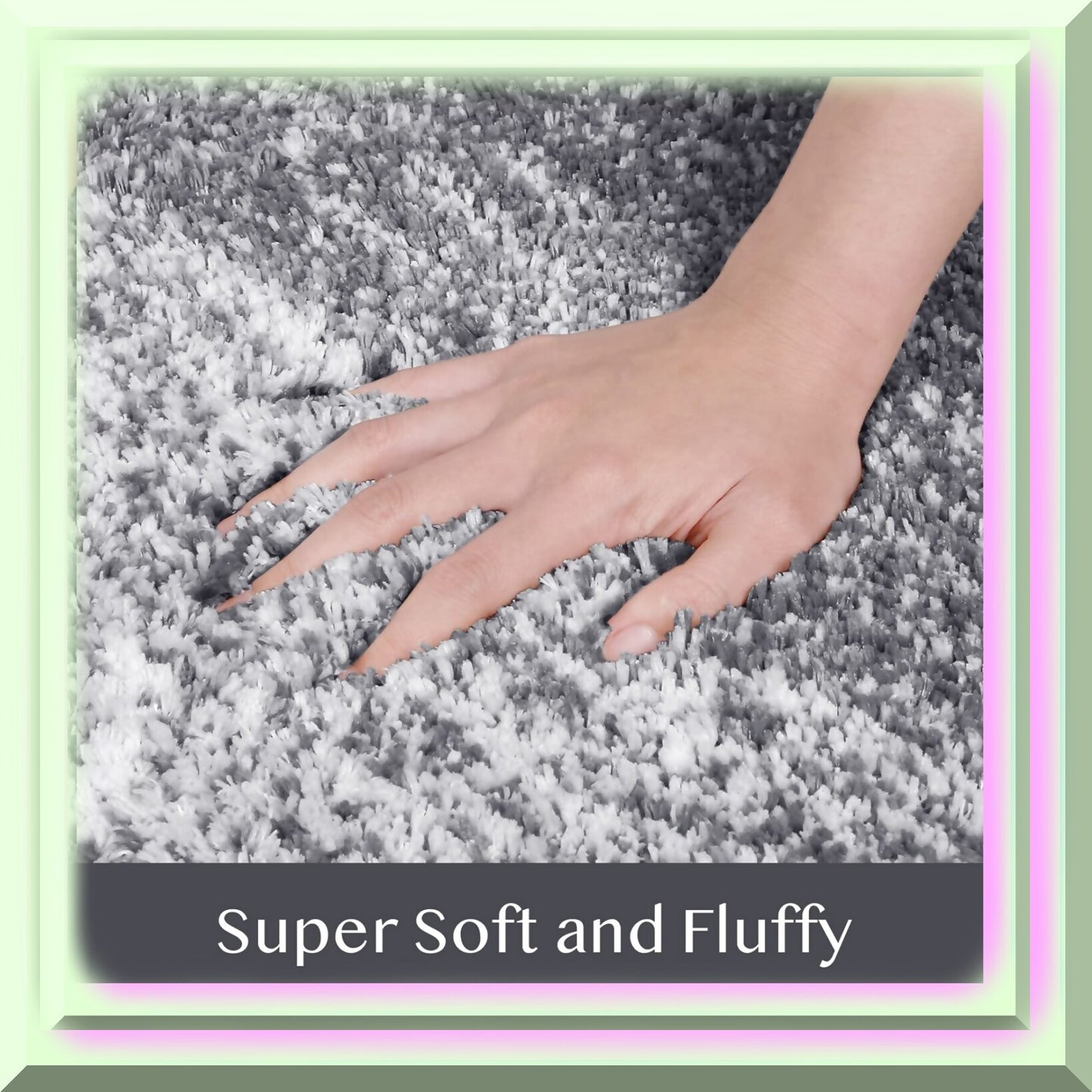 Bathroom Rug 16"x24" Soft Shaggy Absorbent Non Slip