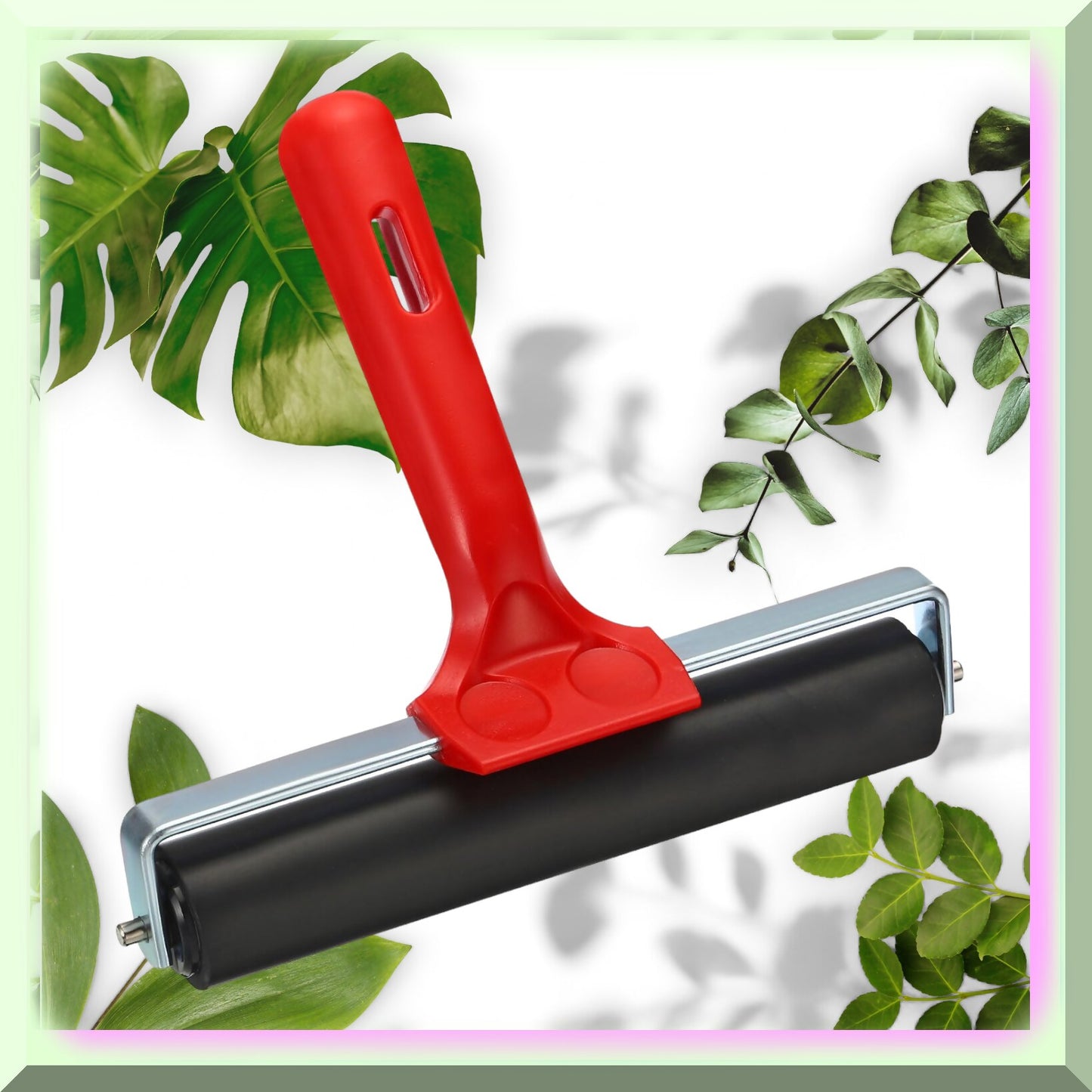 6-Inch Black Rubber Roller Brayer