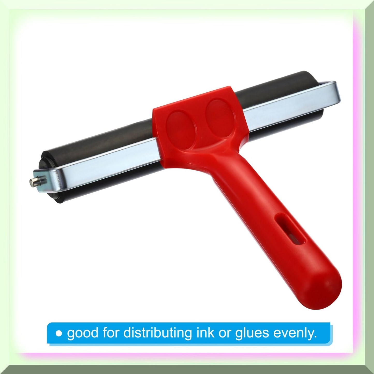 6-Inch Black Rubber Roller Brayer