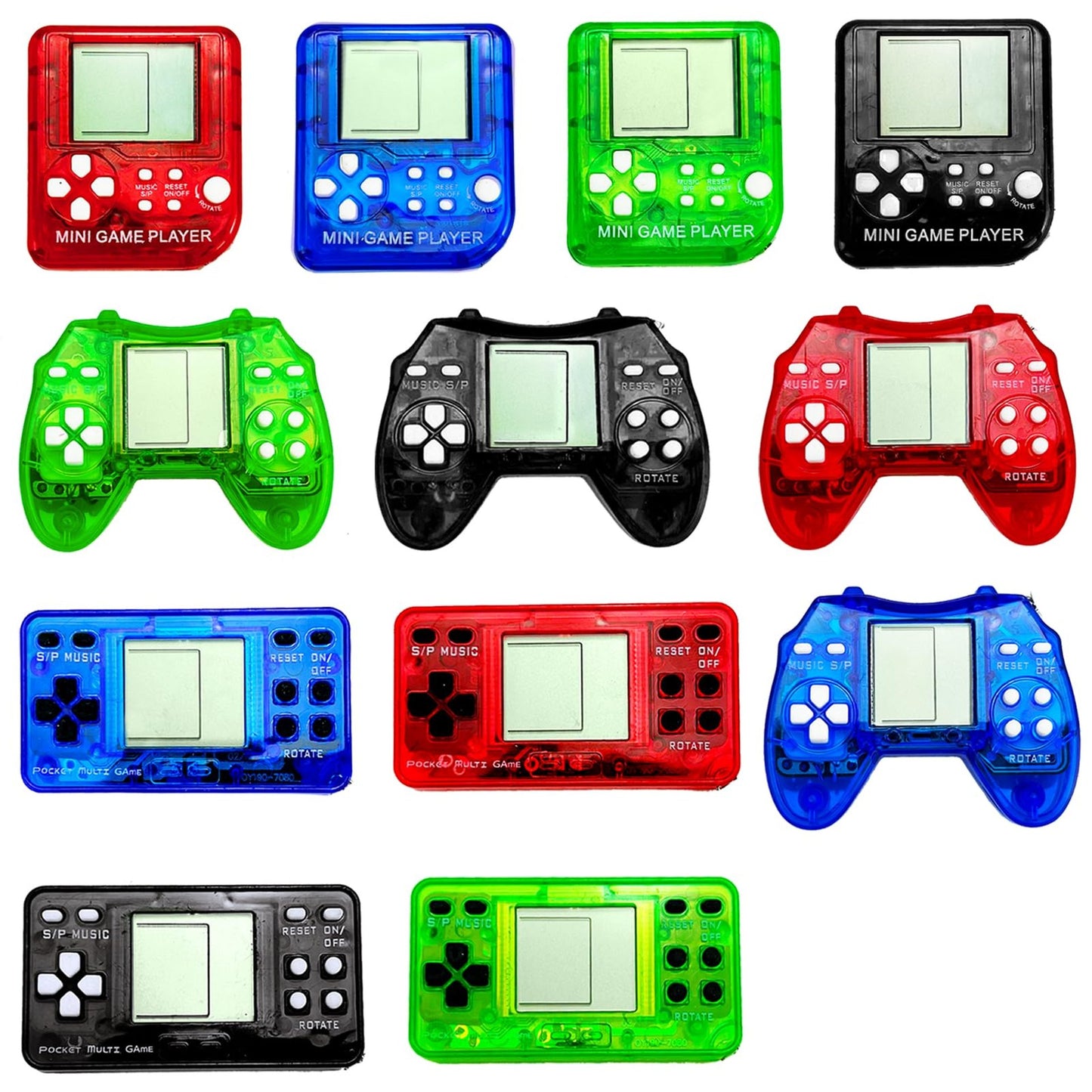 GameOn Keychain Party Pack - 12Pcs Mini Console Favors for Birthday Gaming Party. Perfect for Kids Clroom Prizes, Goodie Bags, and Backpacks.