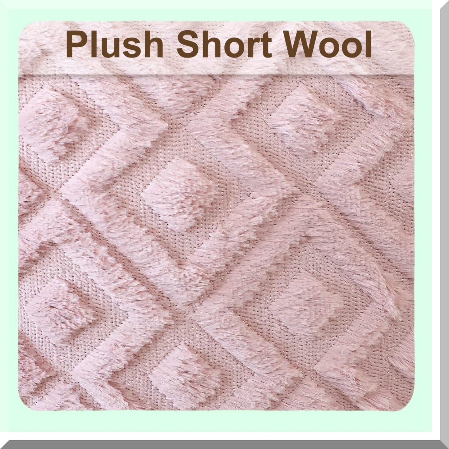 Luxury Plush Velvet Throw Pillow Covers - 3D Square Loop Pattern - Soft Short Wool - Decorative Couch Cushion Covers - Living Room Decor - Pink 12x20 Inch - Pack of 2