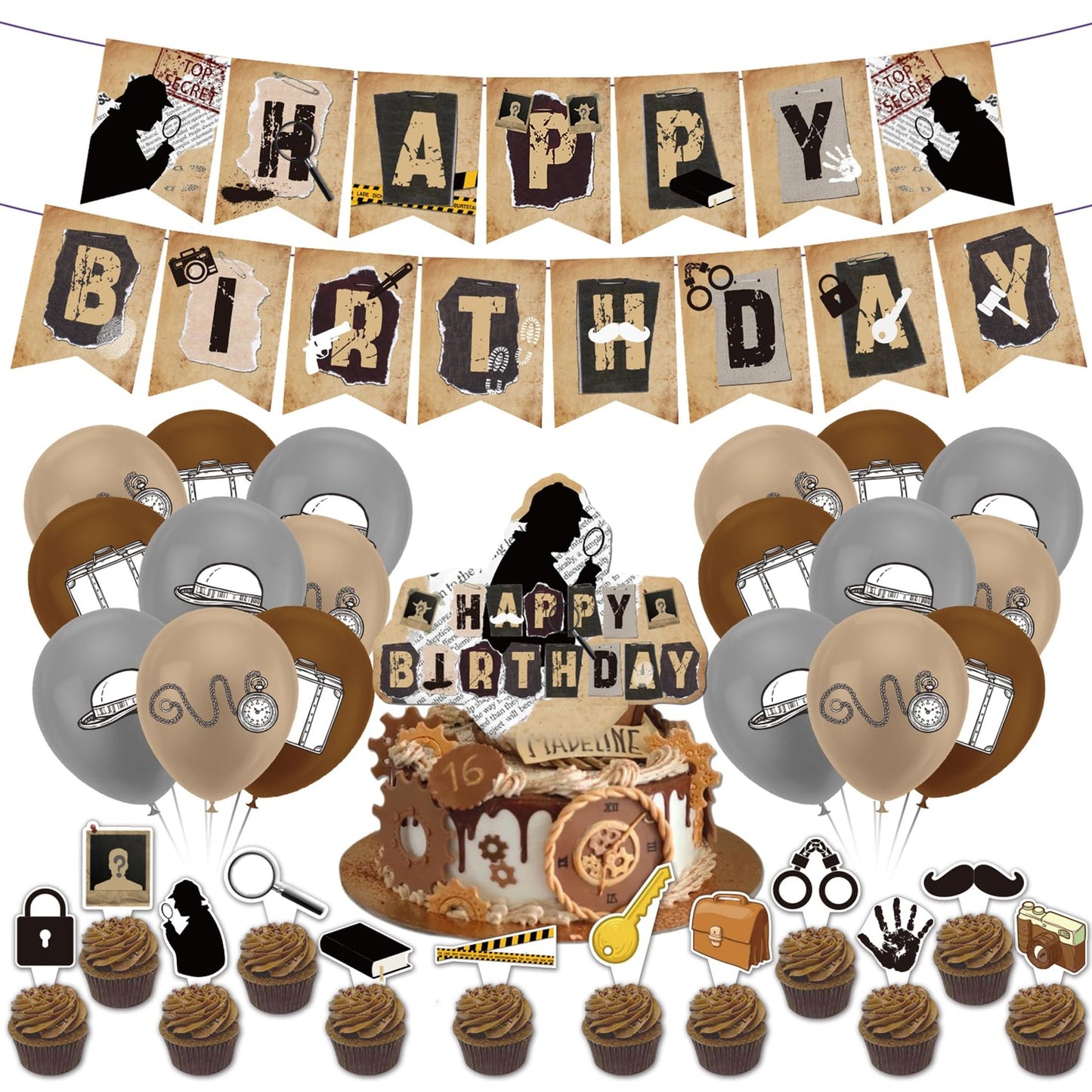 Detective Party Decorations for Mystery and Spy Themes