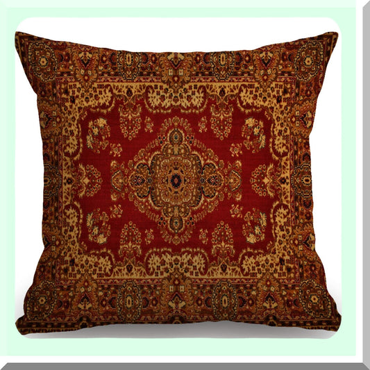 Vintage Boho Farmhouse Pillow Cover - Retro Ornament Decorative Square Throw Pillow Case for Sofa Couch - Cotton Linen 18x18 Inch