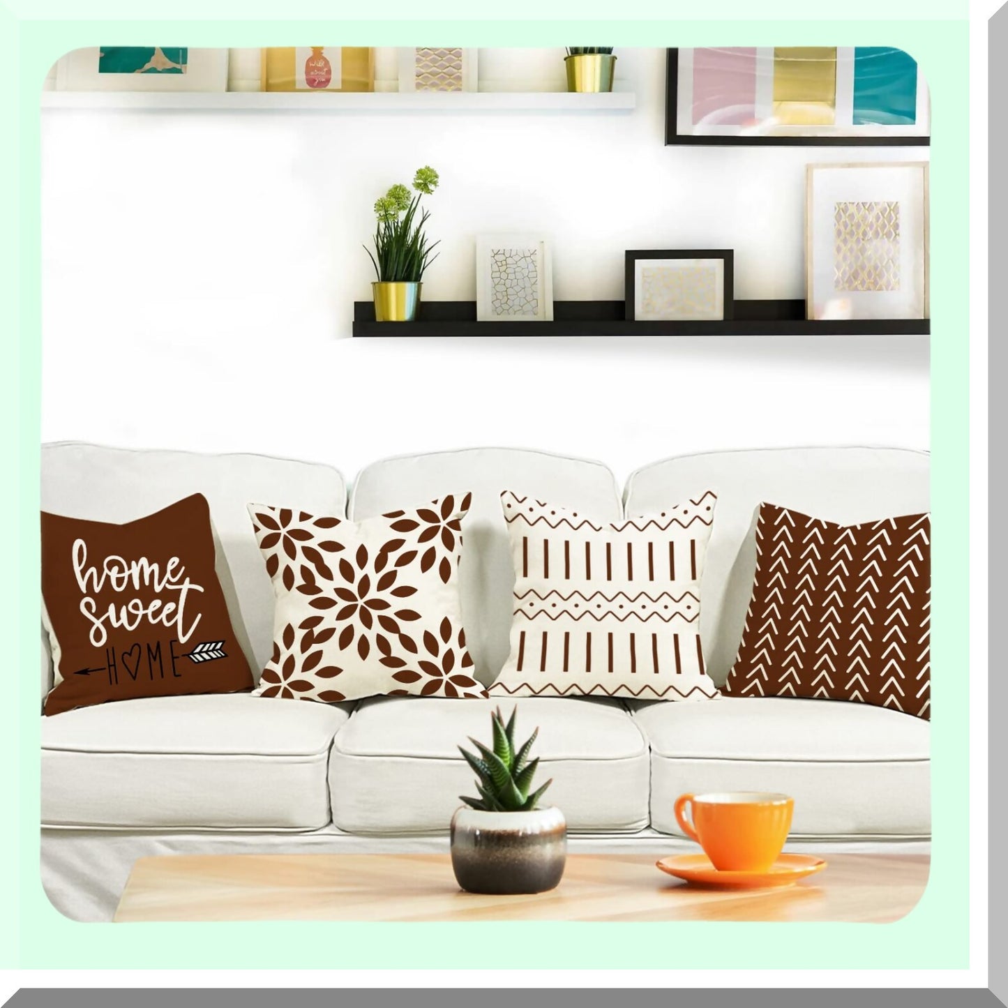 Wine Red Linen Pillow Covers - Set of 4, Modern Sofa Throw Pillow Case, Decorative Outdoor Fabric Cushion Cover for Couch Bed Car 18x18 inches