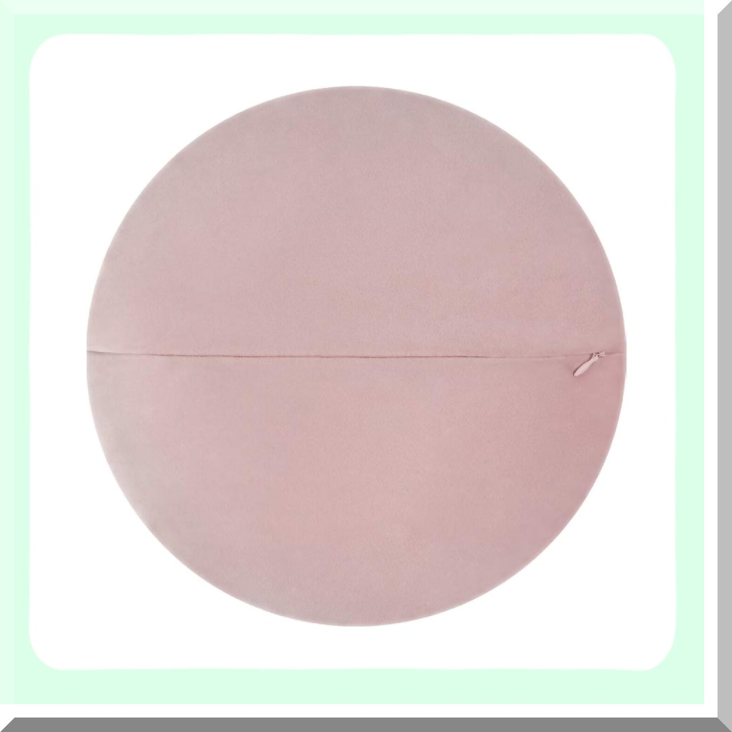 Floral Bliss Round Pillowcase - Aesthetic Dusty Pink Cushion Cover for Bedroom, Bed, Couch, Chair, Car - 12 Inch Decorative Accent Pillow