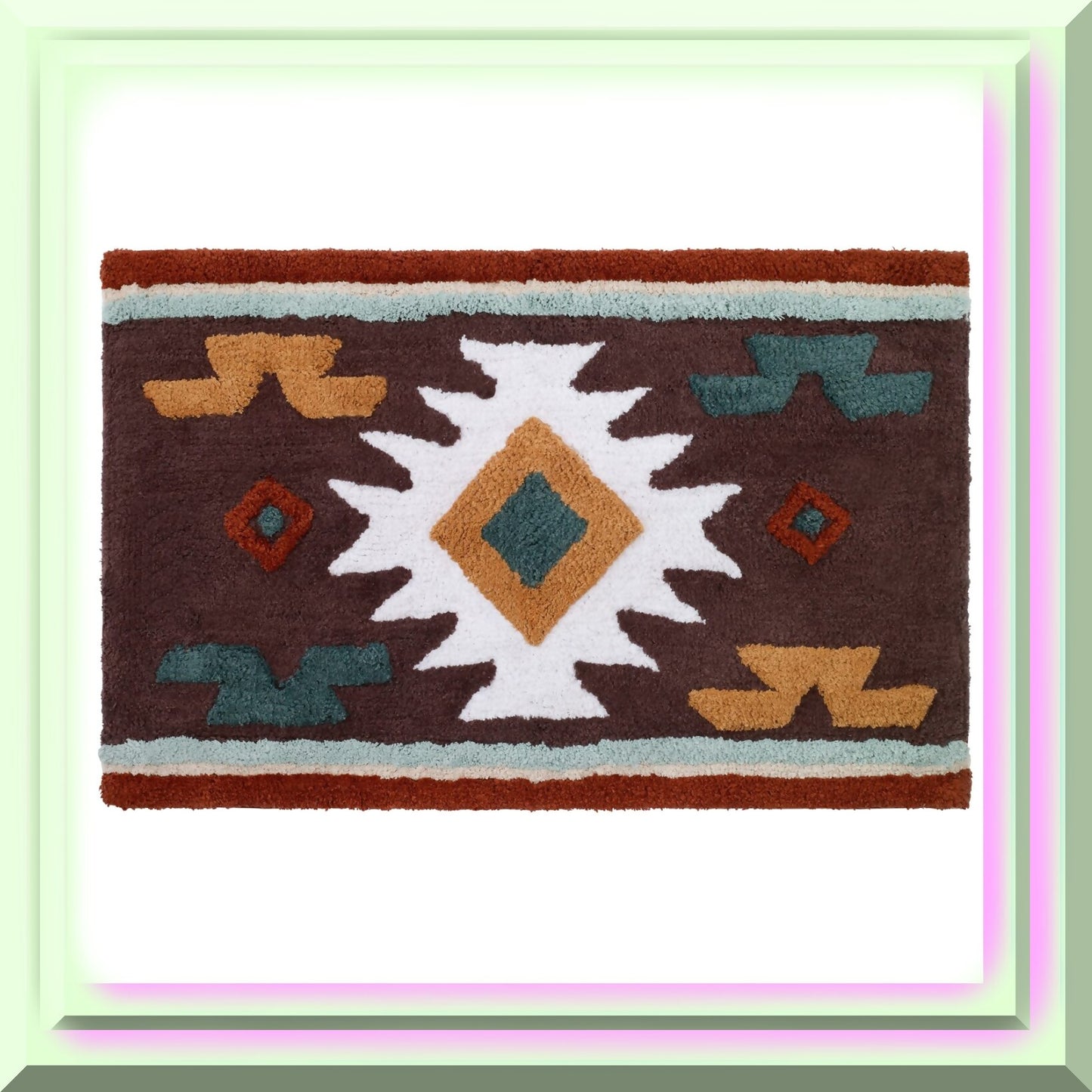 Cotton Bath Rug 20"x30" Navajo Dance Collection