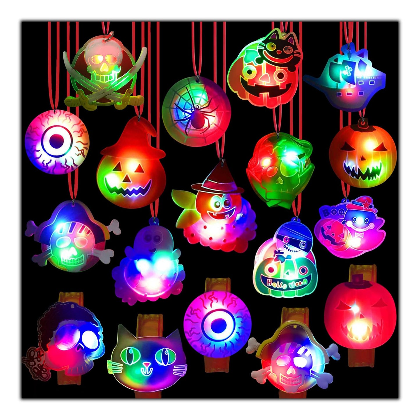 LED Necklace and Bracelet Party Favors Pack of 24