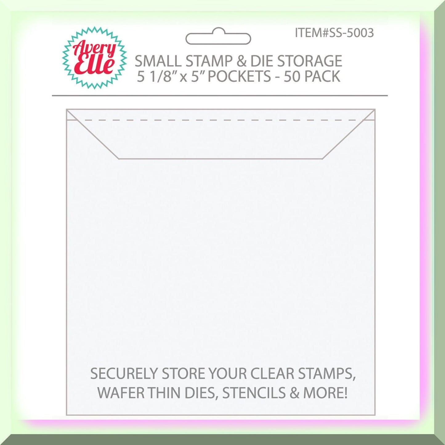 PocketPro Stamp and Die Organizer Set of 50 Clear Storage Pockets