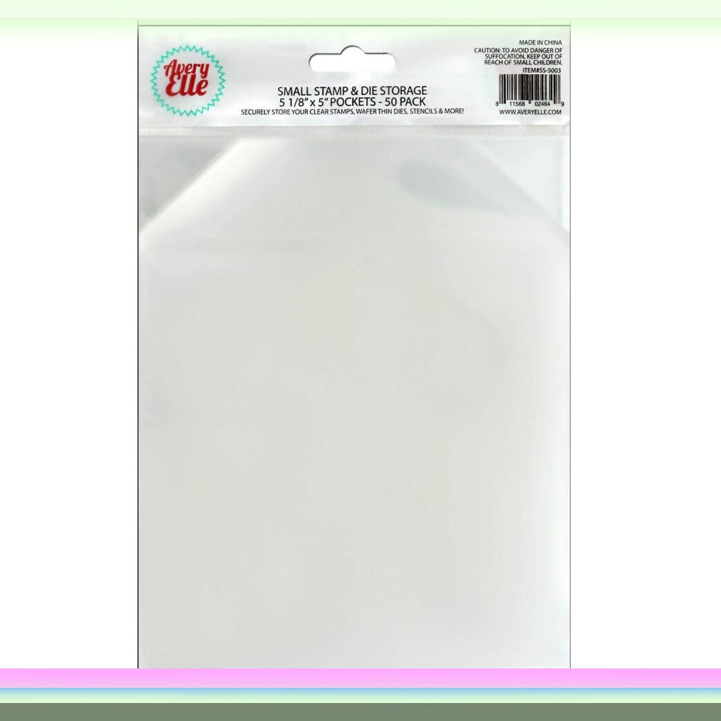 PocketPro Stamp and Die Organizer Set of 50 Clear Storage Pockets