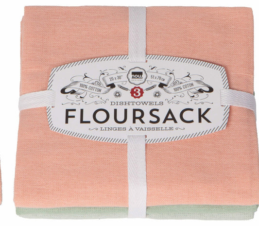 Floursack Kitchen Towels Set 3 Dawn/Eucalyptus/Mist