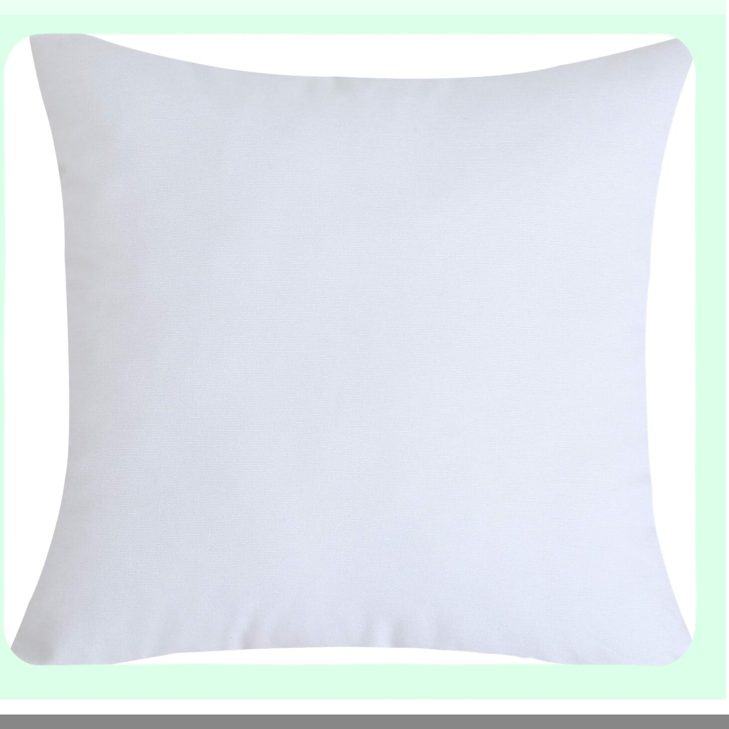 Cotton Canvas Colorful Throw Pillow Covers - Set of 2, 16x16 Inches, Decorative Cushion Covers in 45 Colors - White, Pack of 1 - Home Decor Accents