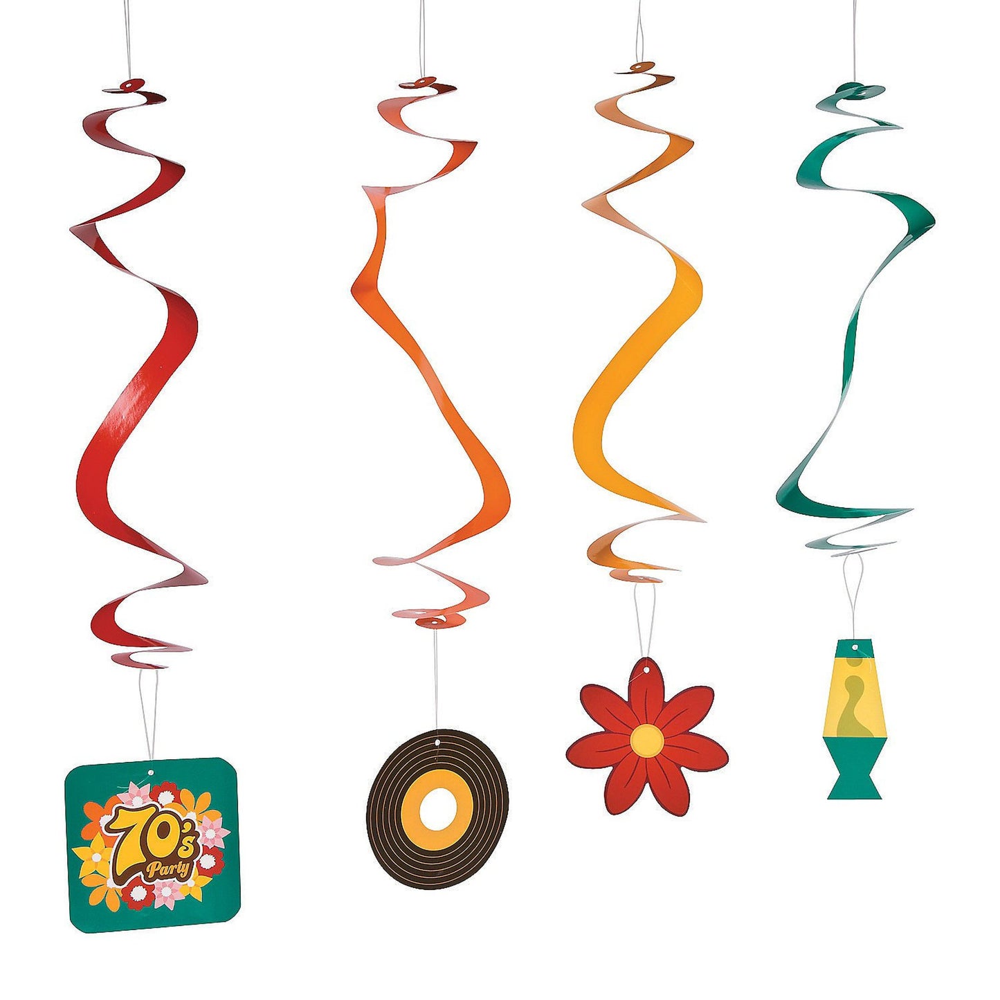70s Party Hanging Swirls for Retro Party Decor