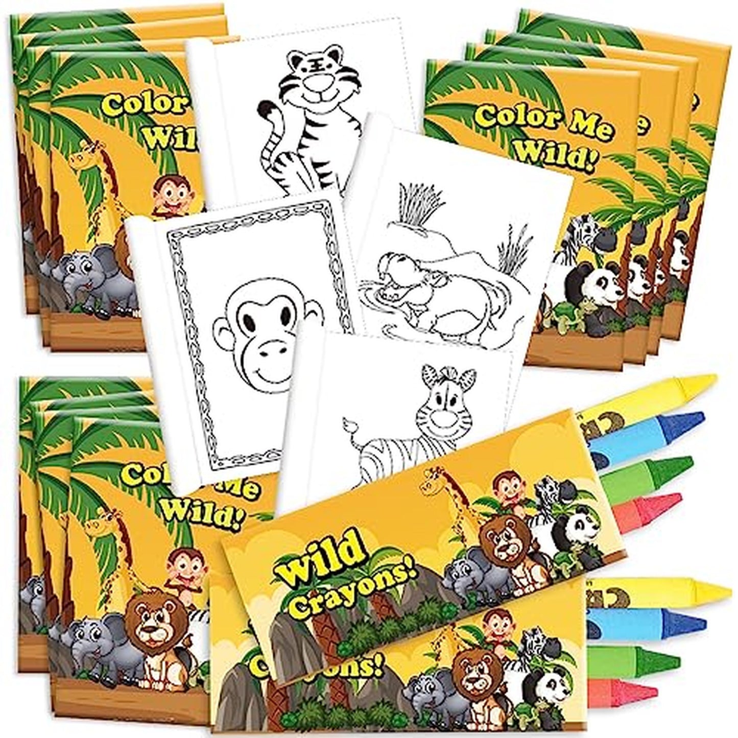 Zoo Animal Coloring Book Sets for Kids