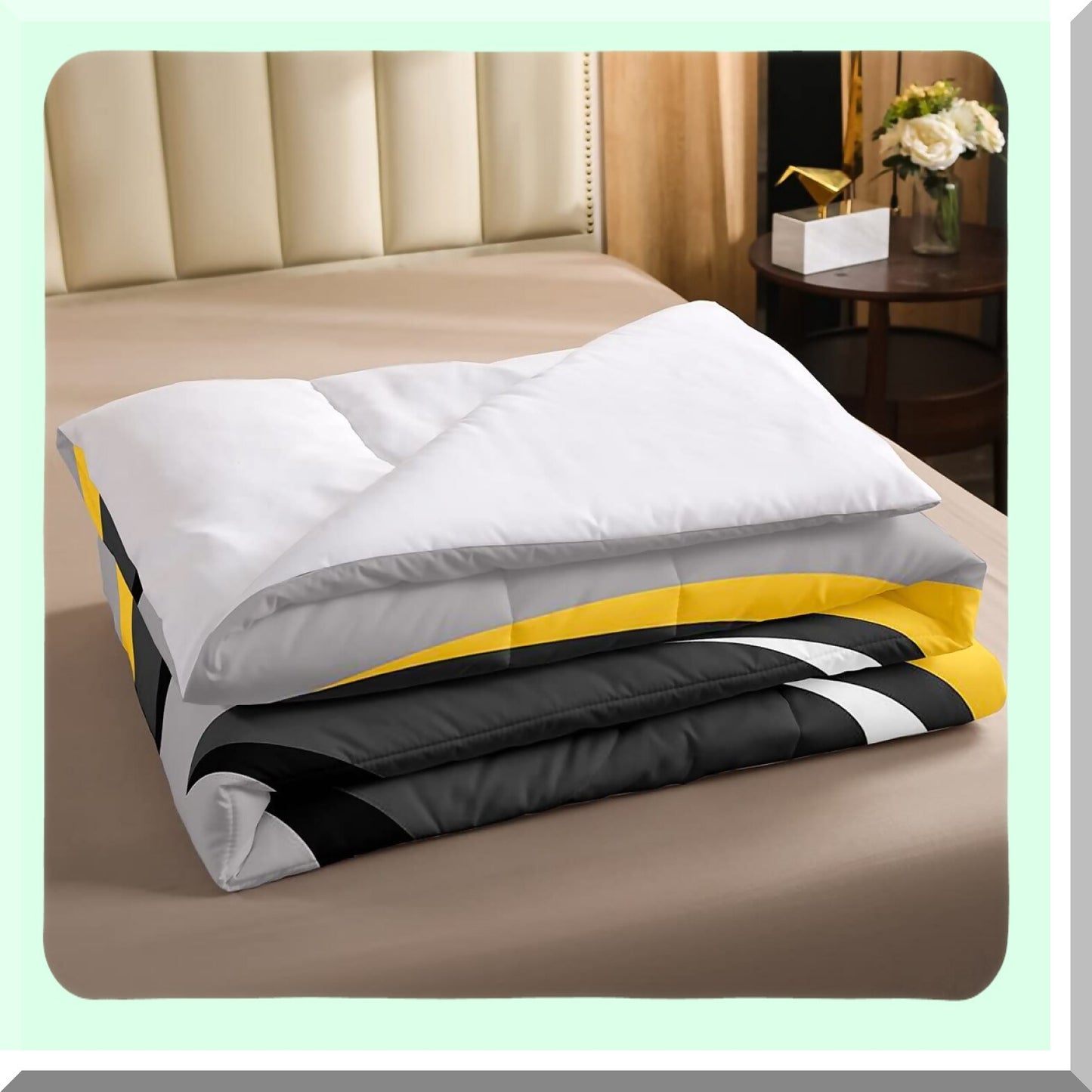 Trippy Swirl Geometric Comforter Set - Retro Stripe Queen Size 3Pcs - Farmhouse Abstract Circle Bedding for Men Women Bedroom Decor