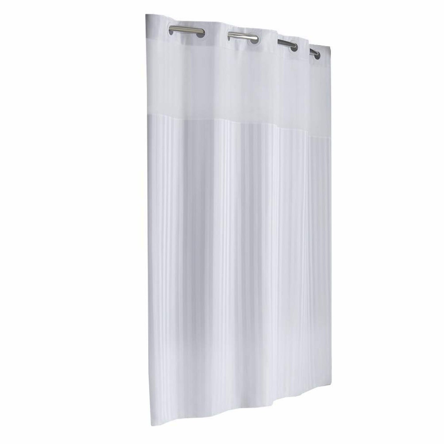 Fabric 3-in-1 Shower Curtain Set with PEVA Liner, 71x74in