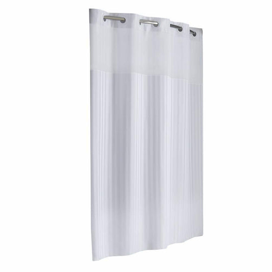 Fabric 3-in-1 Shower Curtain Set with PEVA Liner, 71x74in