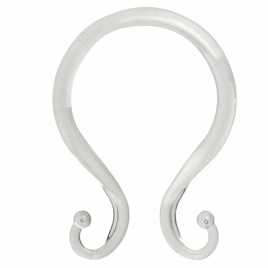Set of 12 Clear Plastic Shower Curtain Hooks