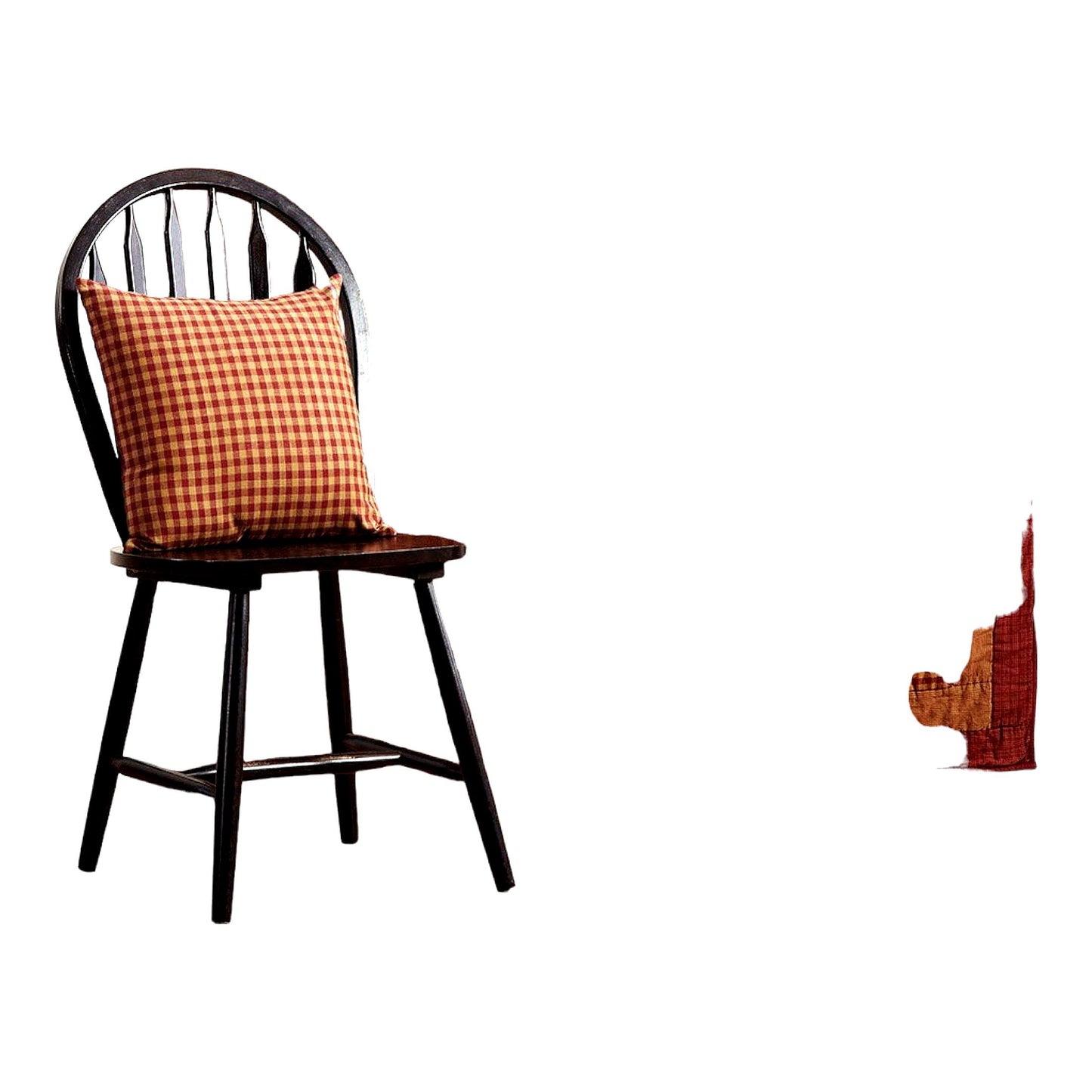 RusticStar Patchwork Cotton Throw Blanket - 60"x50" Pre-Washed Red Rectangle Decor with Rod Pocket