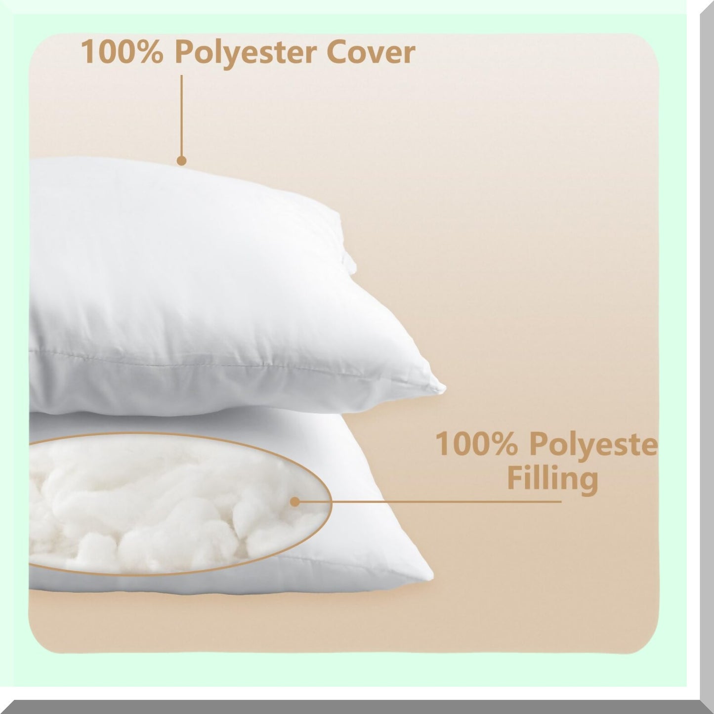 PlushComfort 18x18 Luxury Pillow Inserts - Set of 6 | Hypoallergenic Ultra Soft White Polyester Microfiber | Durable Couch Cushion Fillers | Premium Quality