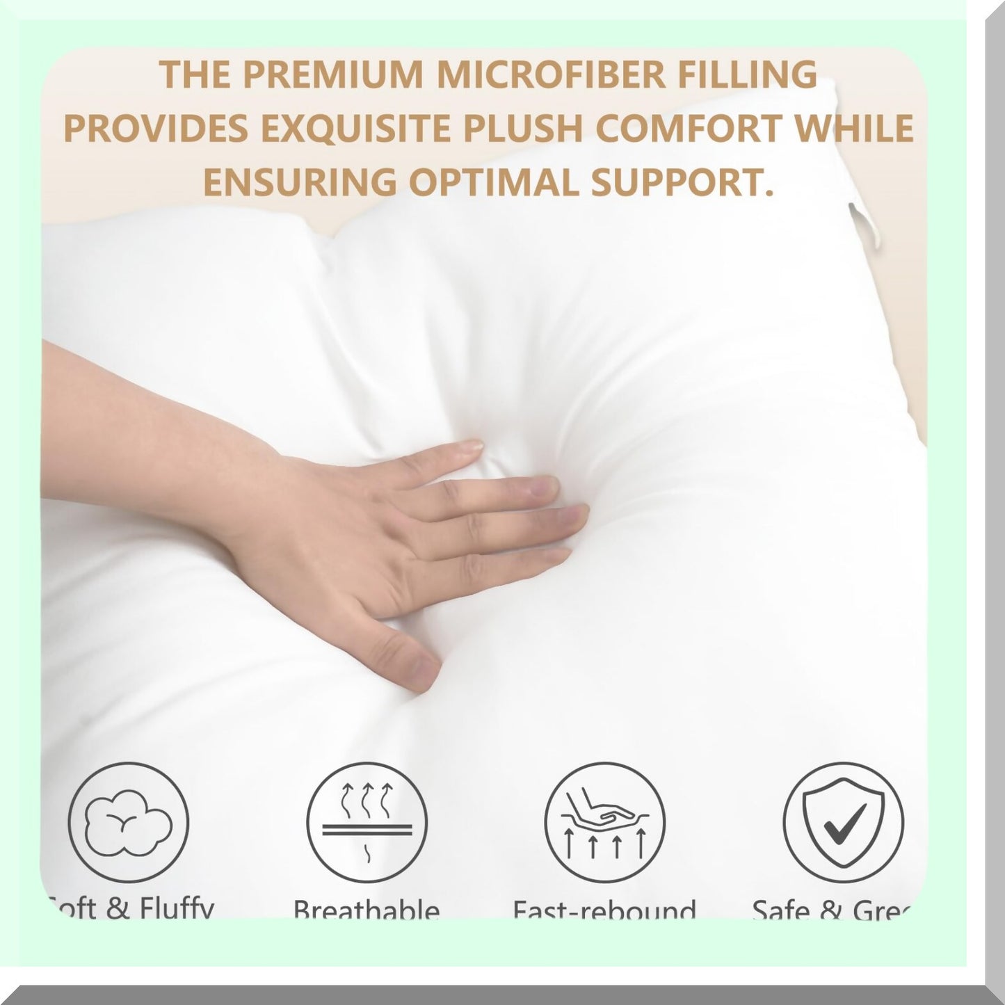 PlushComfort 18x18 Luxury Pillow Inserts - Set of 6 | Hypoallergenic Ultra Soft White Polyester Microfiber | Durable Couch Cushion Fillers | Premium Quality