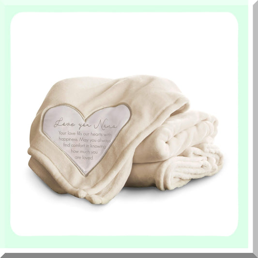 CozyNana Love You Plush Throw Blanket