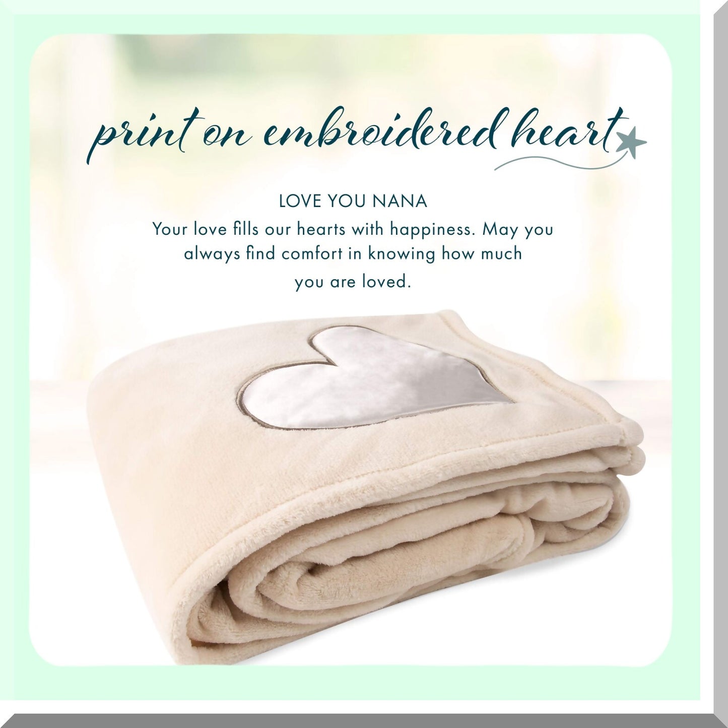 CozyNana Love You Plush Throw Blanket