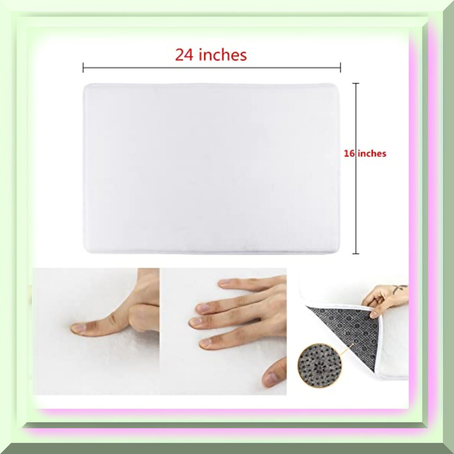 Red Rose Flower Print Doormat 16x24 in