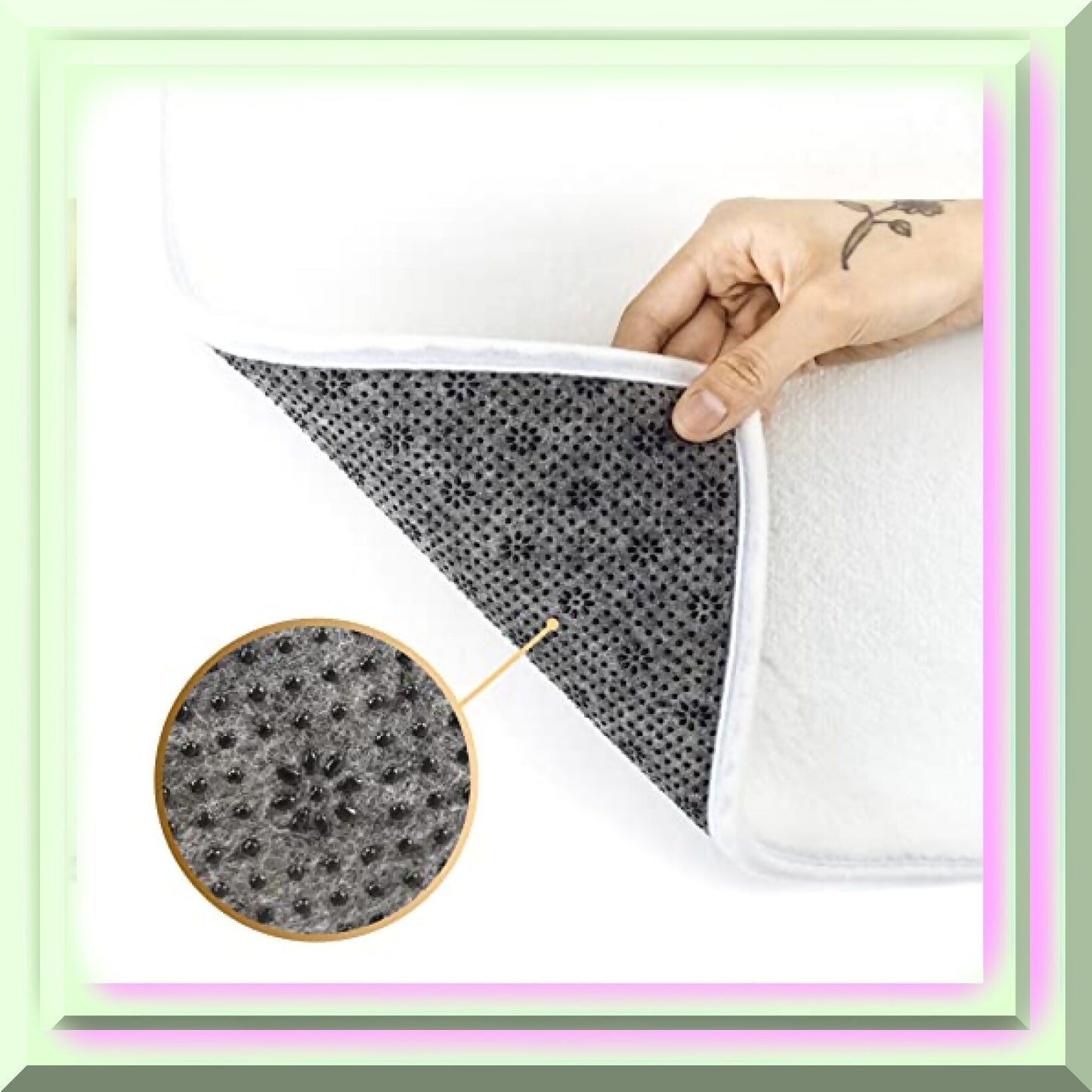 Red Rose Flower Print Doormat 16x24 in